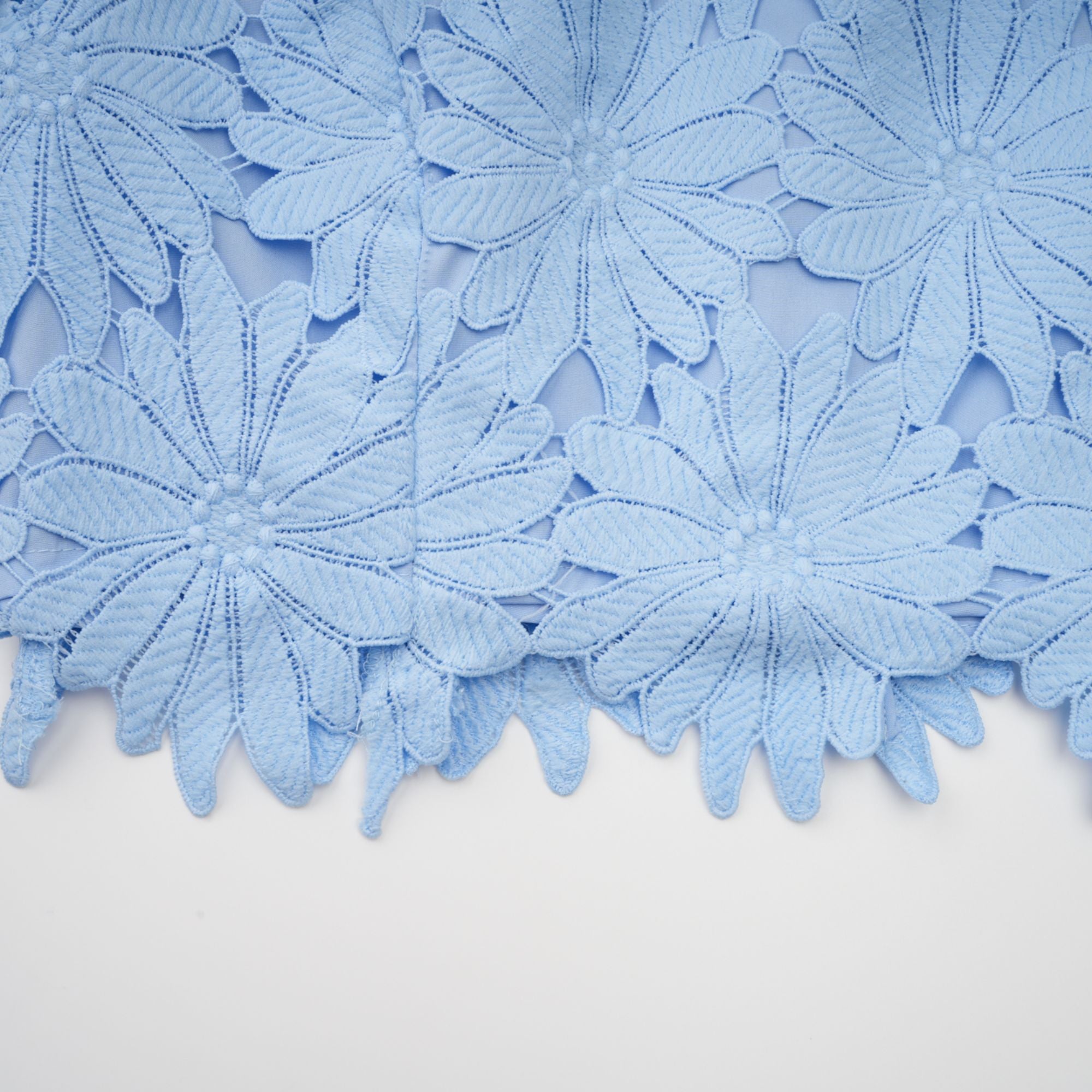 Audrey Blue Guipure Lace Top & Skirt Matching Set – Miss Rosier