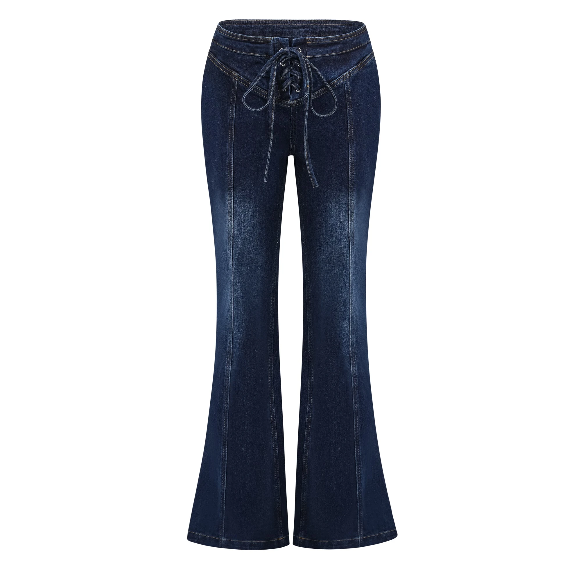Kiona Indigo Blue Denim Lace-Up Co-ord Set