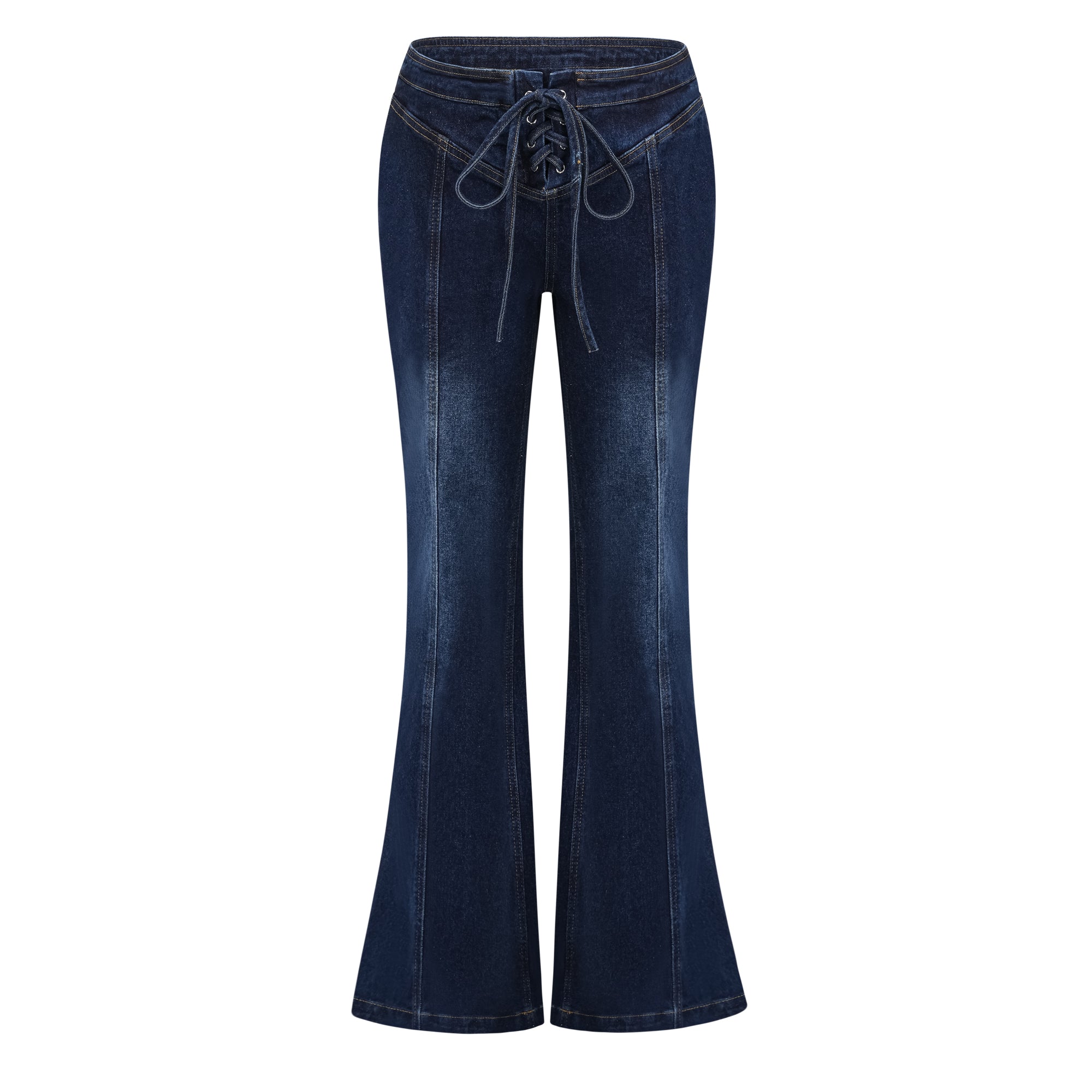 Kiona Indigo Blue Denim Lace-Up Co-ord Set