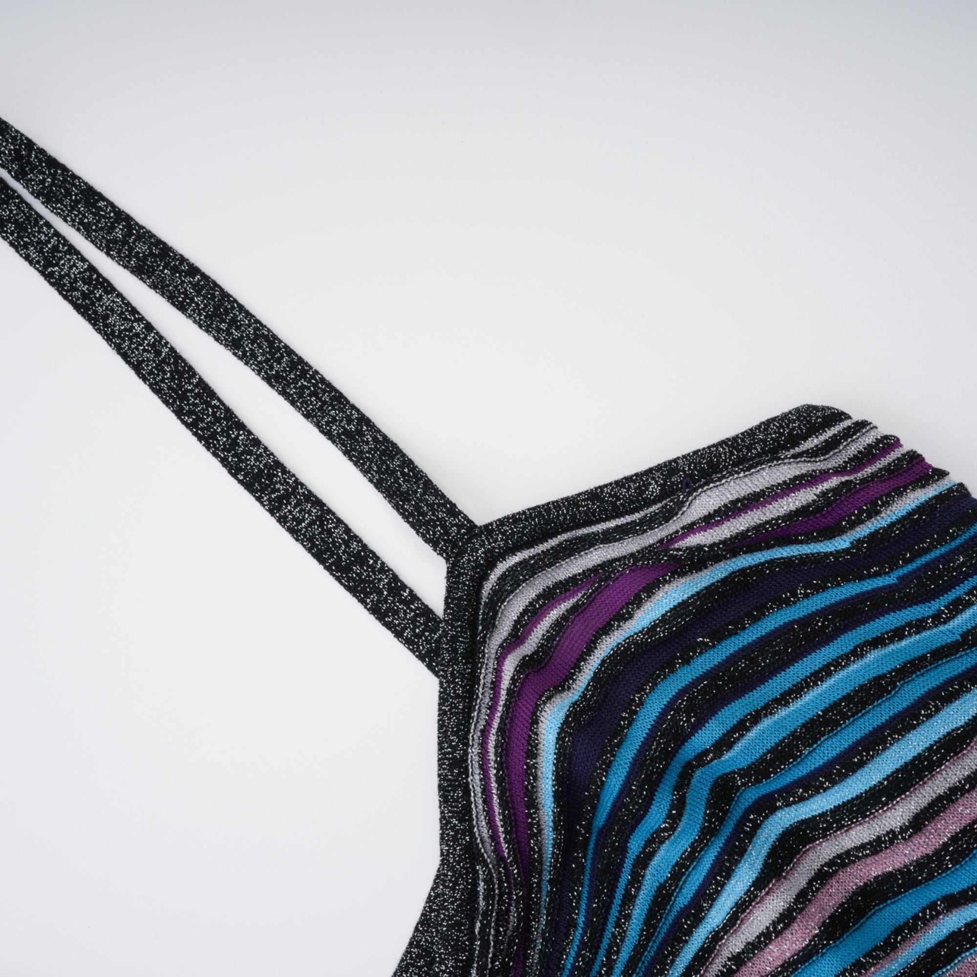 Bruyère Purple Sequin Striped Knit Maxi Dress