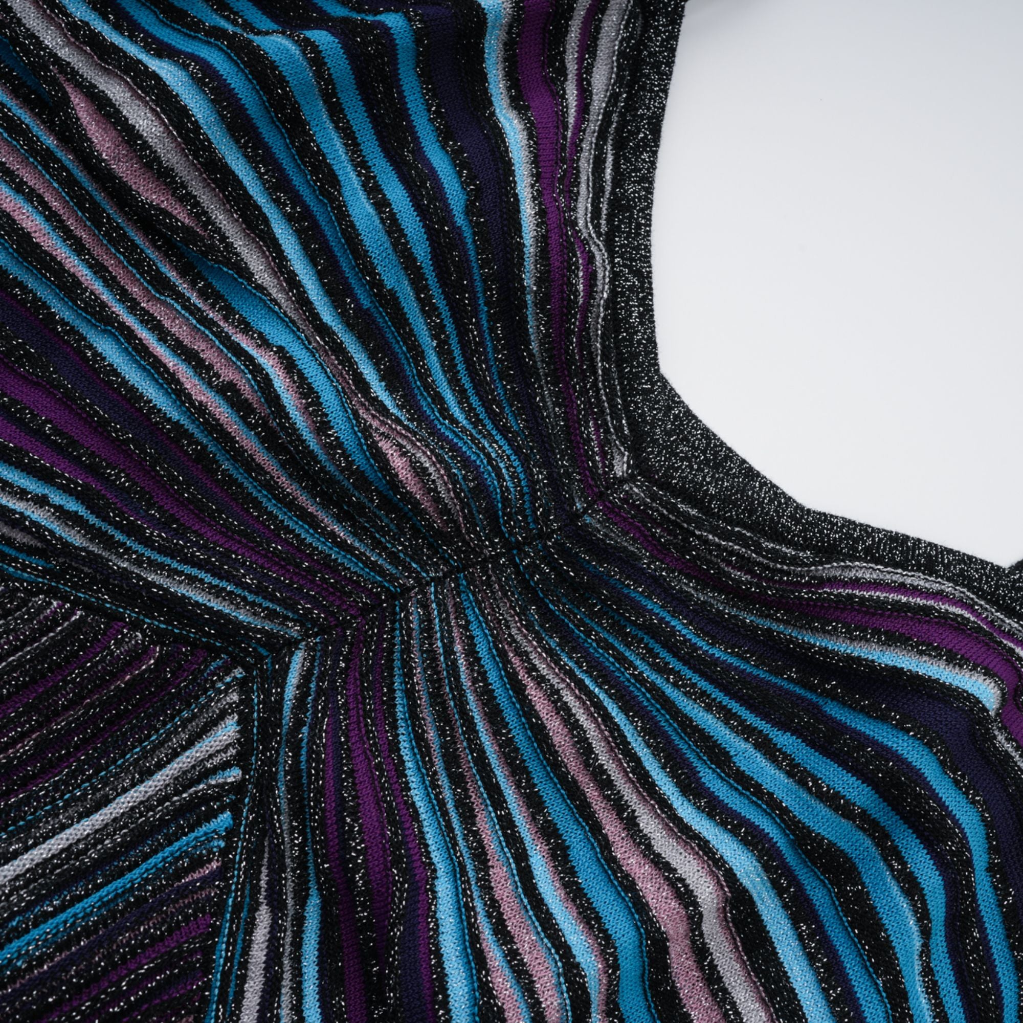 Bruyère Purple Sequin Striped Knit Maxi Dress