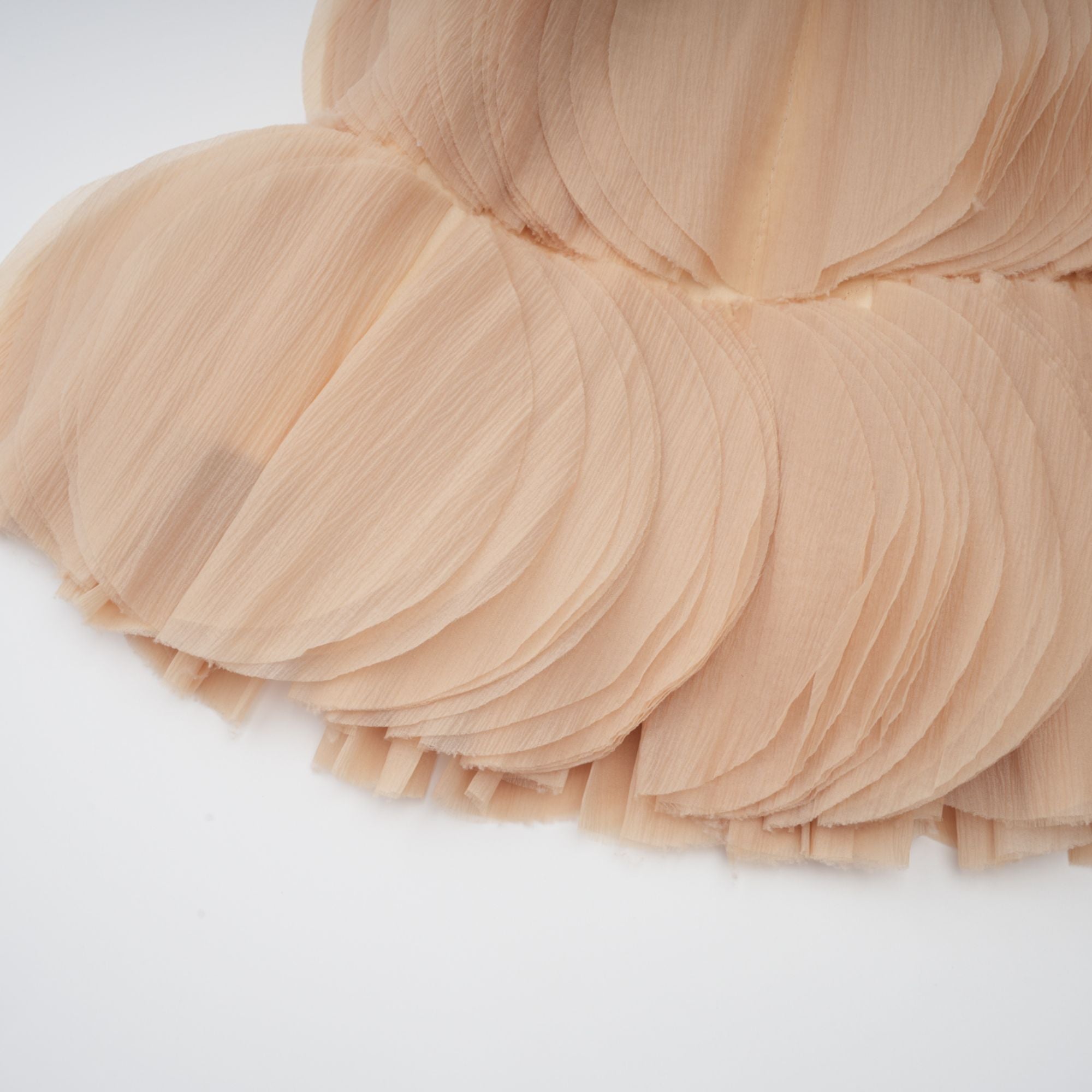 Elise Neutrals Off-Shoulder Shirred Cropped Top