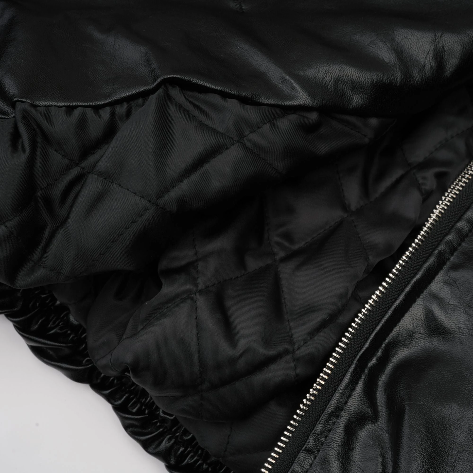 Virginie Quilted Cropped Leather Jacket