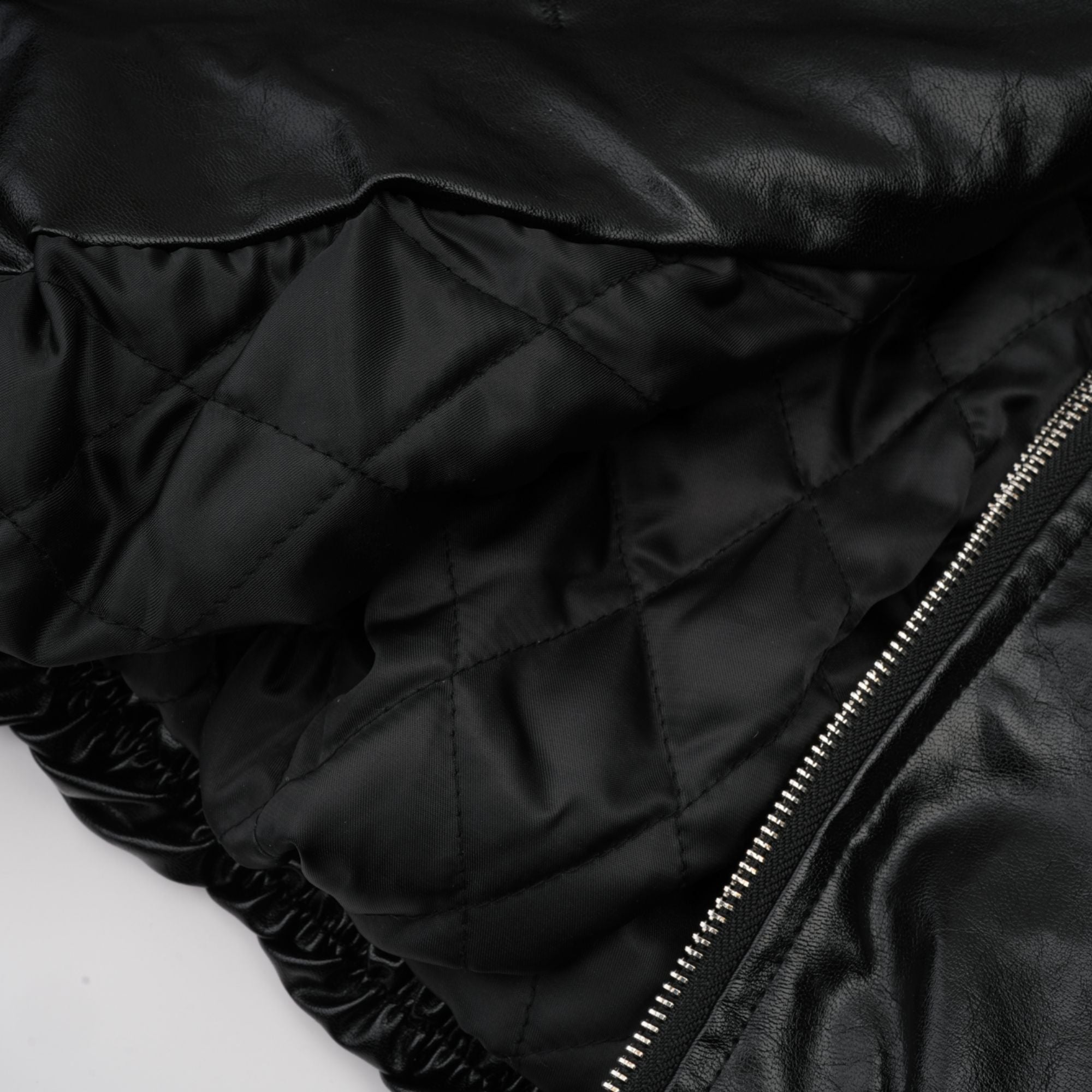 Virginie Quilted Cropped Leather Jacket