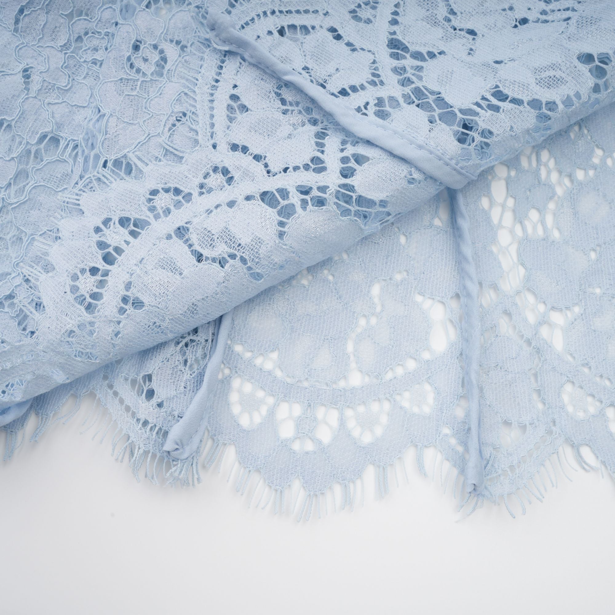 Audrey Blue Floral-Lace Boned Midi Dress