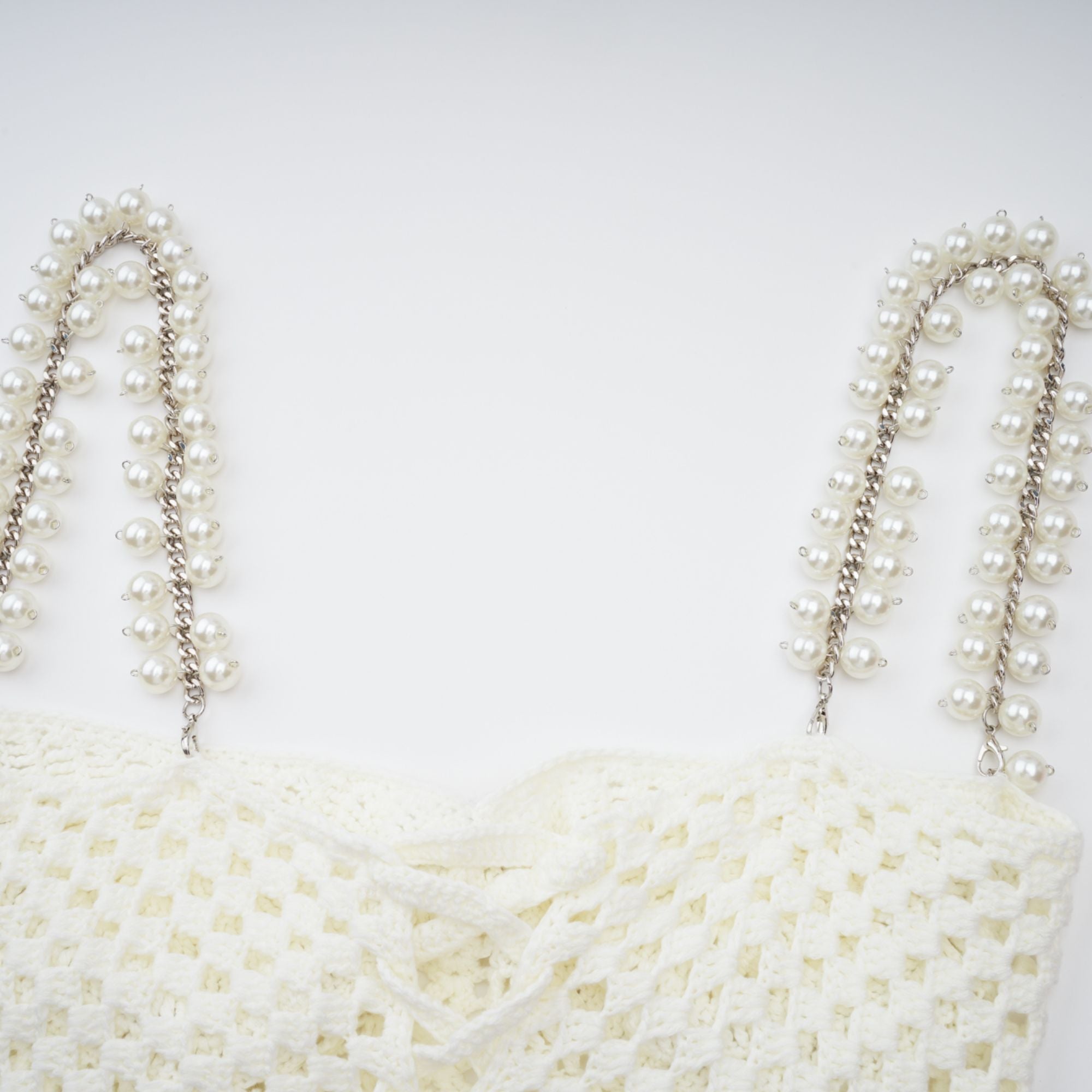 Prunelle Crochet Knit Two-Piece Top and Skirt Set