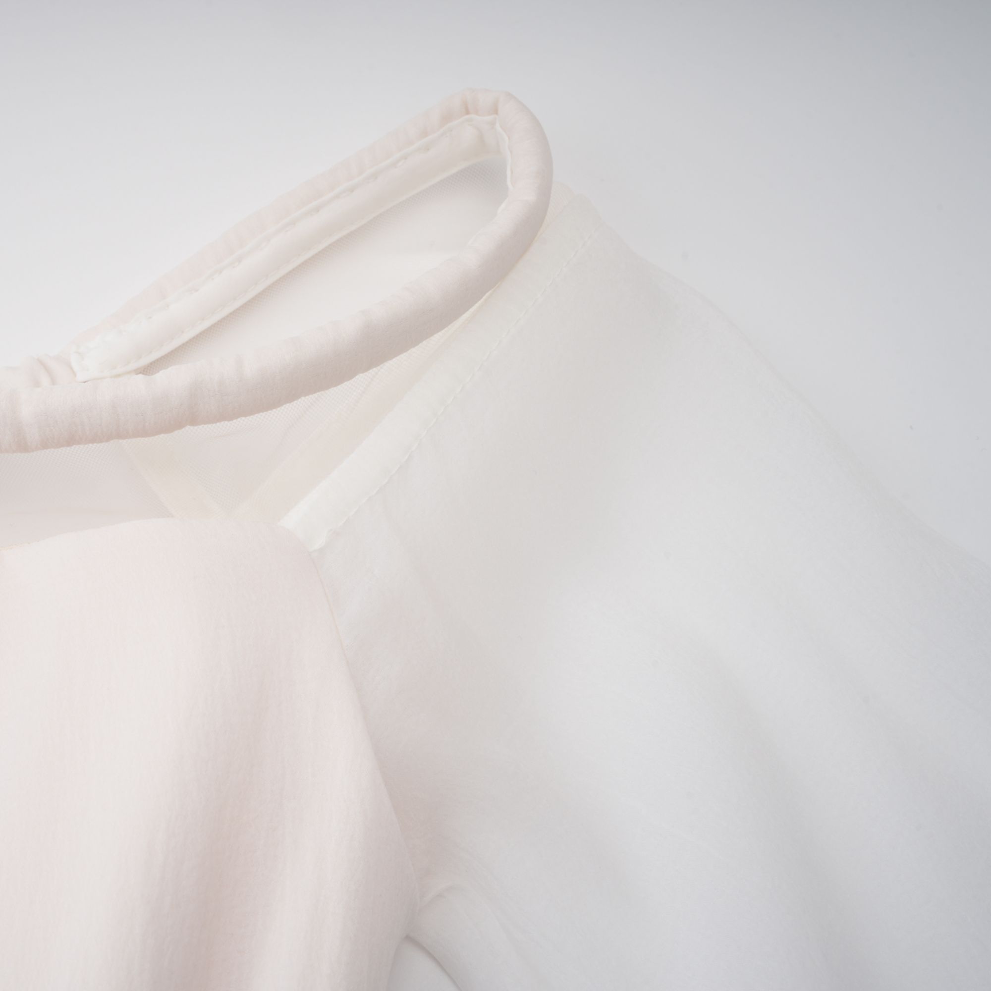 Gelsomina White Gathered Crepe Midi Dress