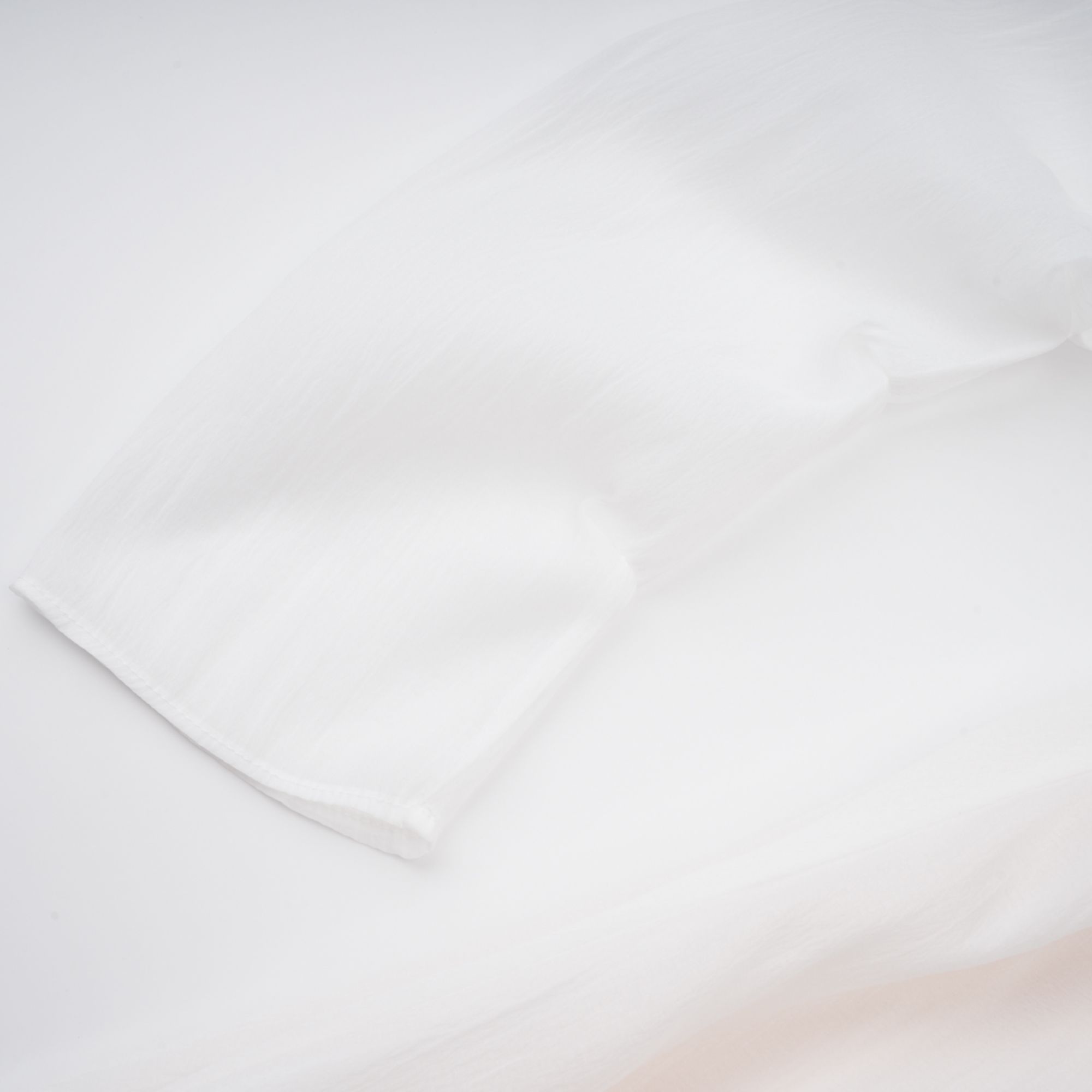 Gelsomina White Gathered Crepe Midi Dress