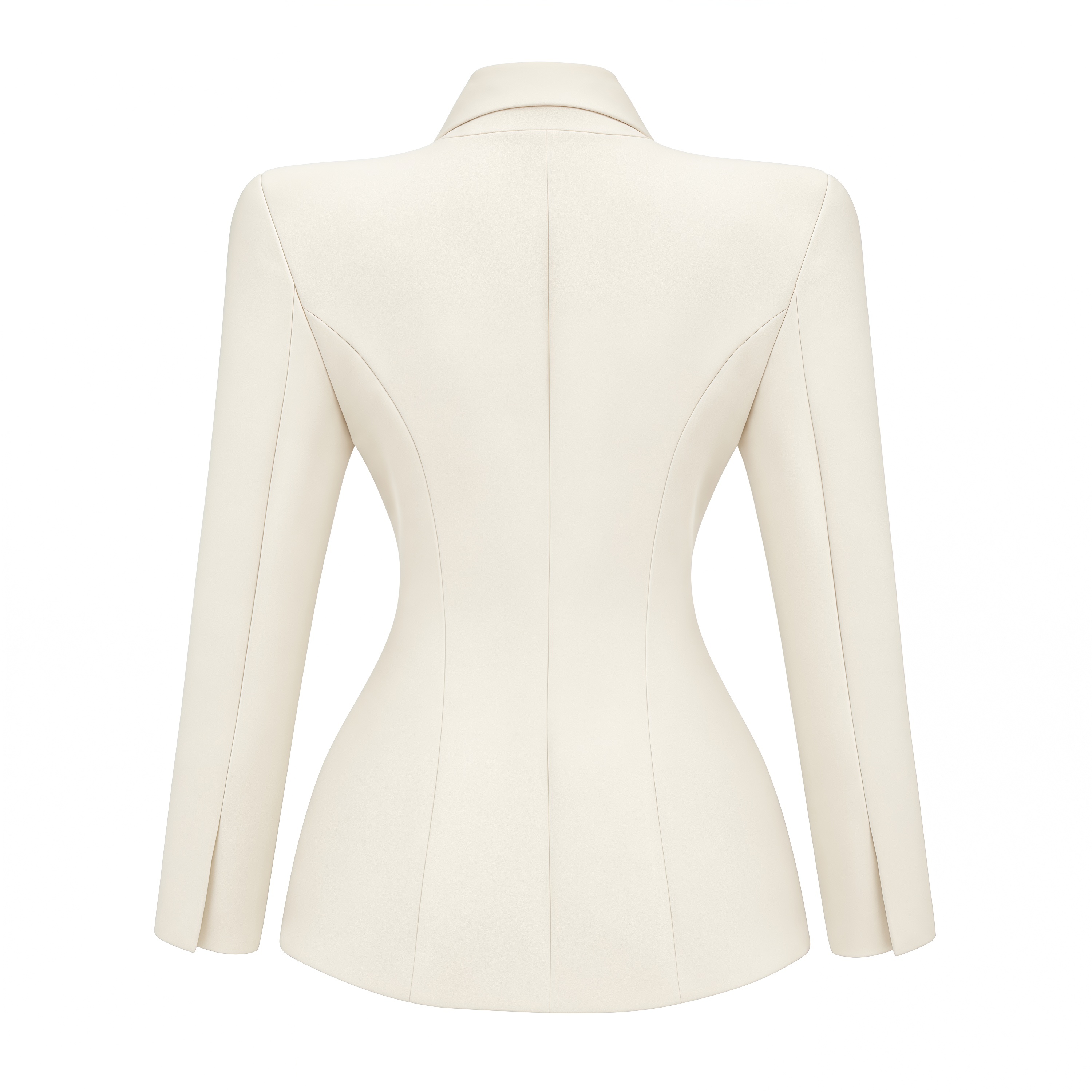 Darcy Ivory Power Shoulder Blazer & Shorts Set with Wingtip Collar