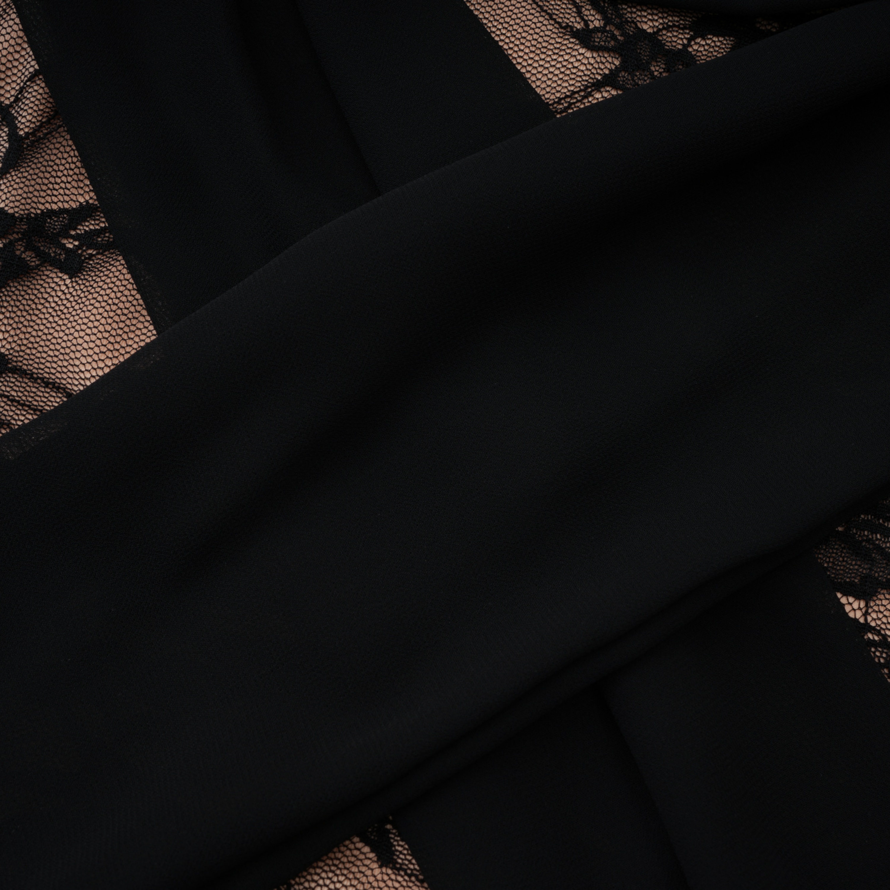Dildar Black Cross Front Maxi Dress with Lace Panels – Miss Rosier
