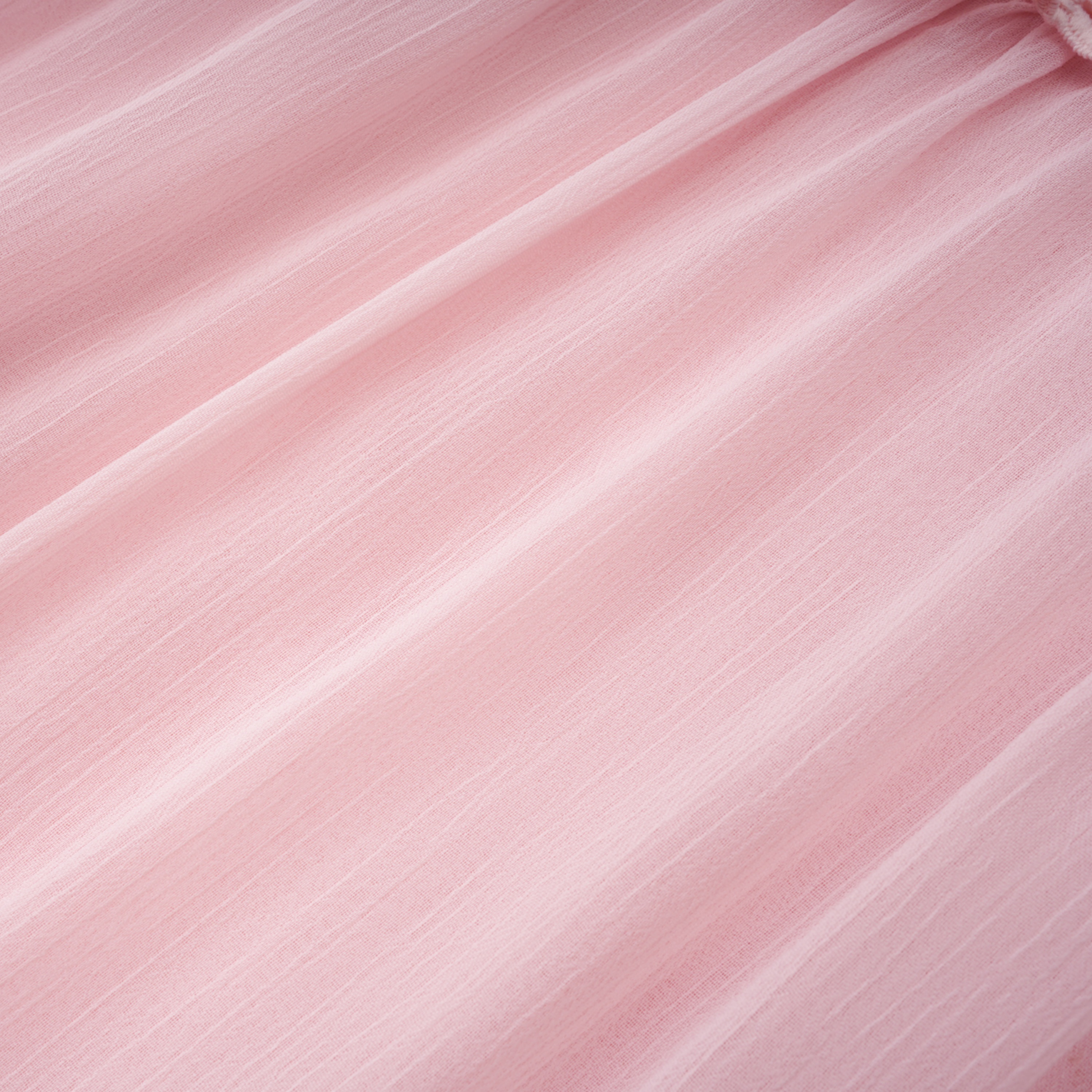 Ecrin Pink Tiered Midi Dress with Lace Panels