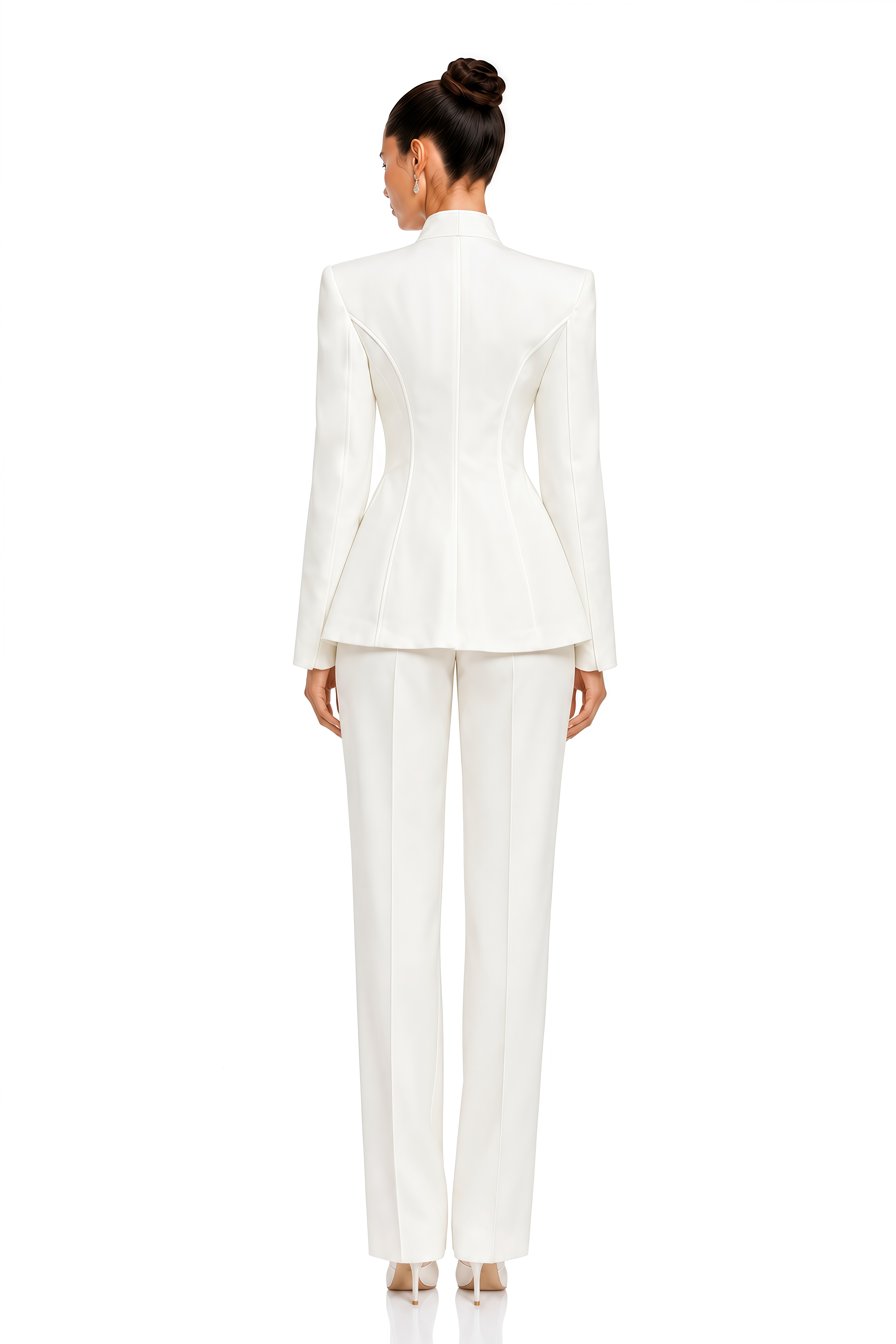 Helena White Structured Blazer Jacket