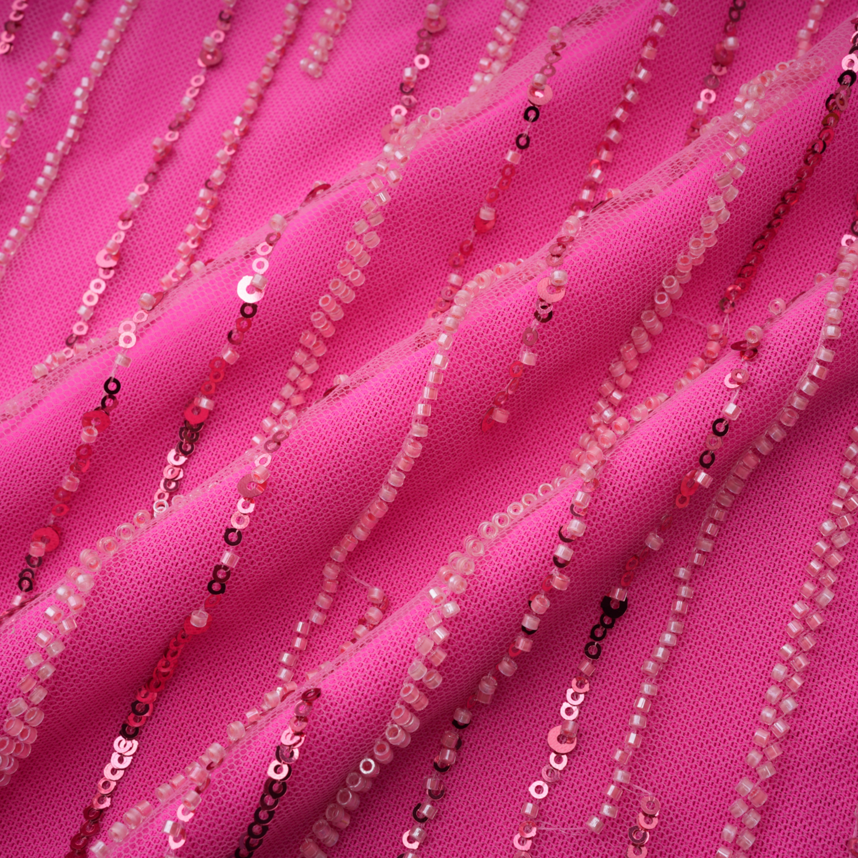 Hestia Pink Asymmetrical Embellished Maxi Dress