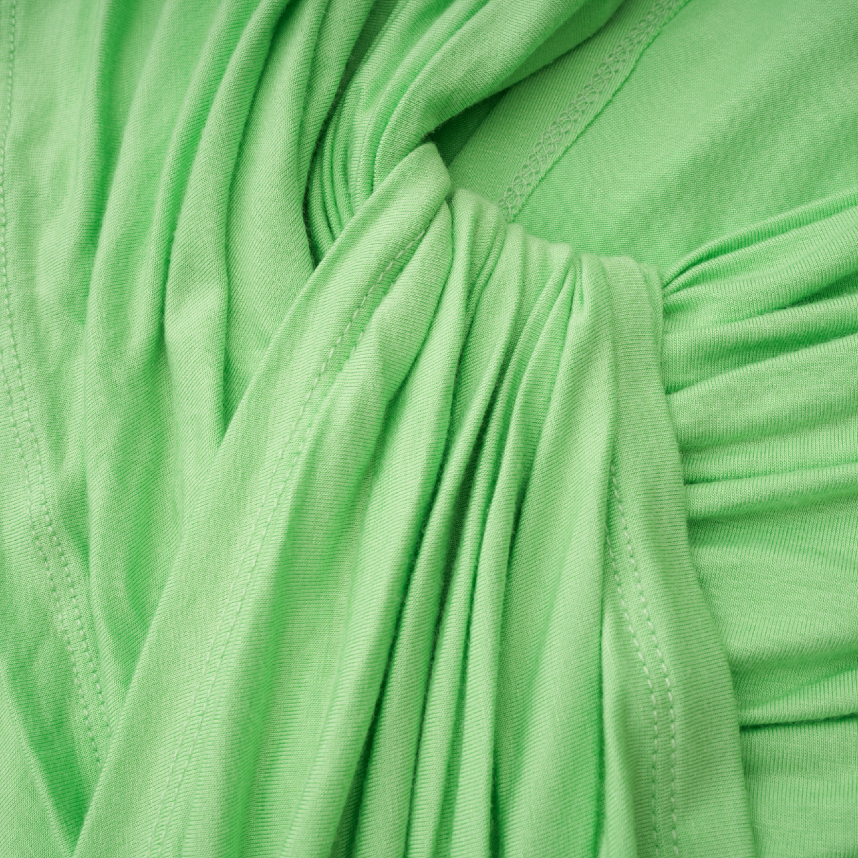 Idalina Green Cross Front Ruched Top & Skirt Set