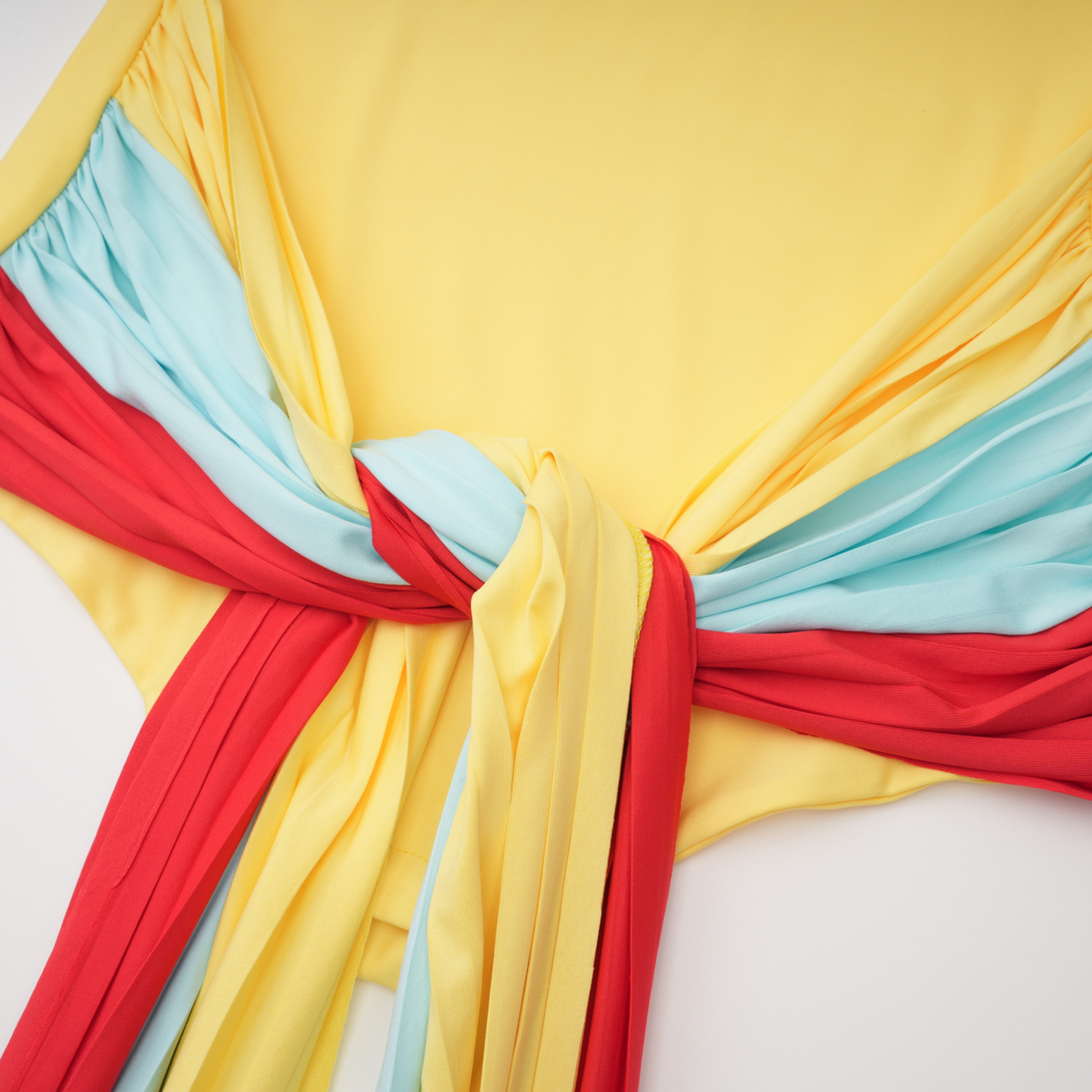 Ione Yellow Off Shoulder Draped Bodysuit