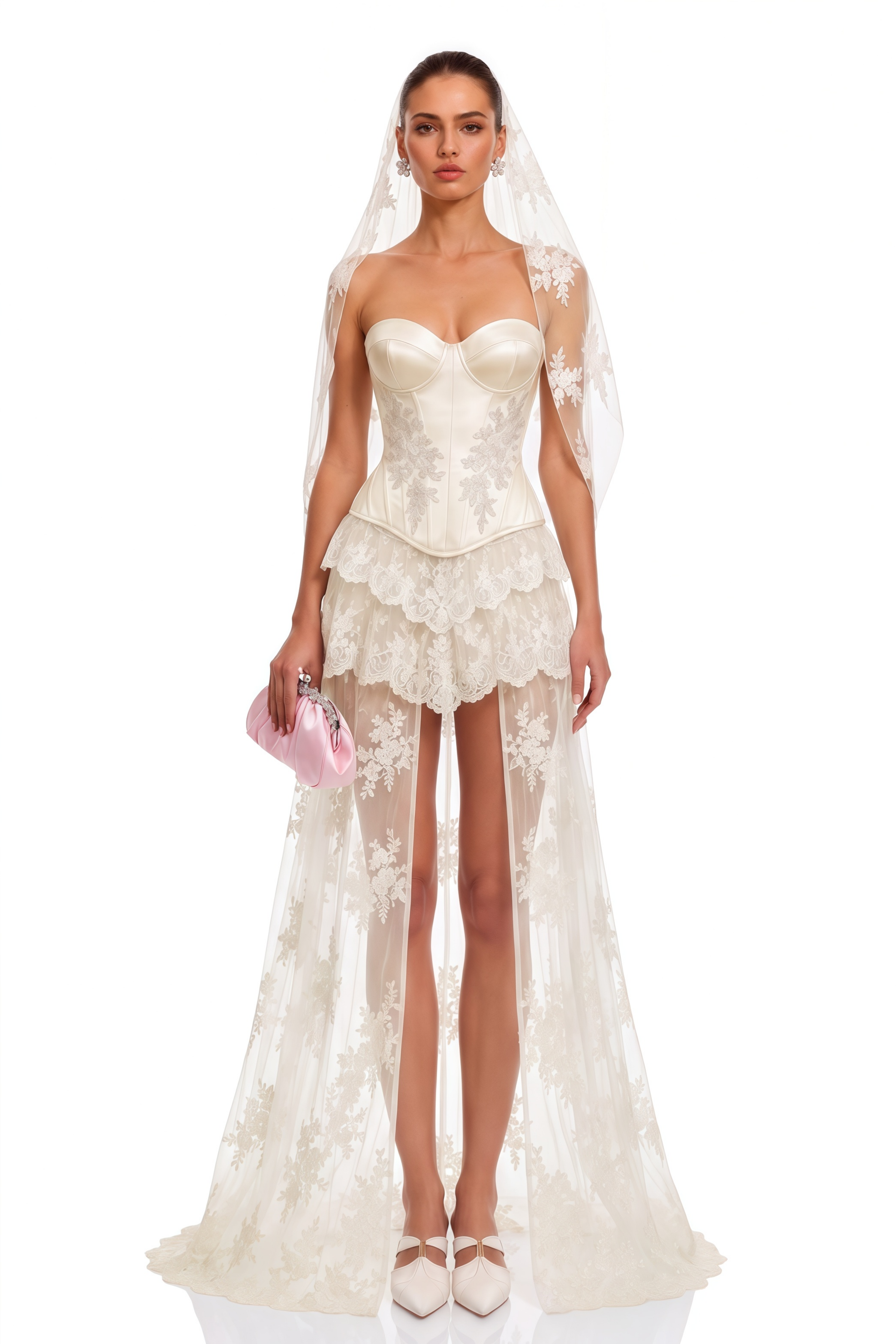 Isabella White Lace Corset Top & Maxi Skirt Set