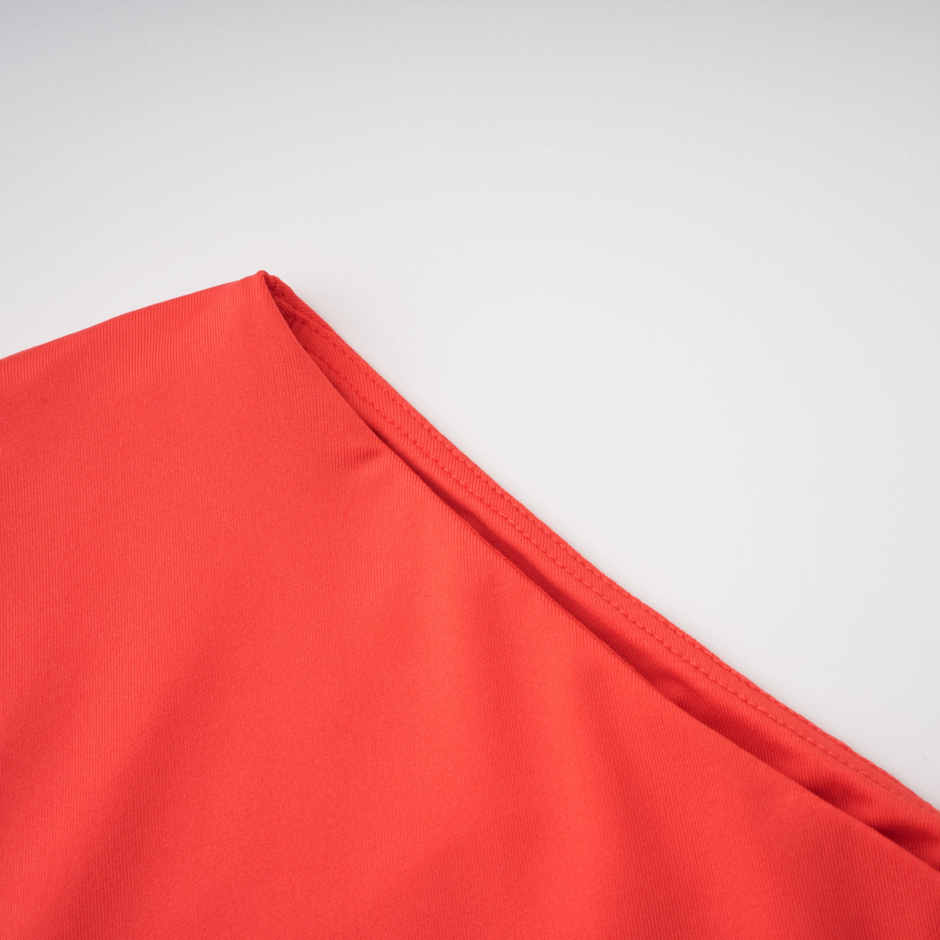 Leandra Red One Shoulder Striped Draped Mini Dress