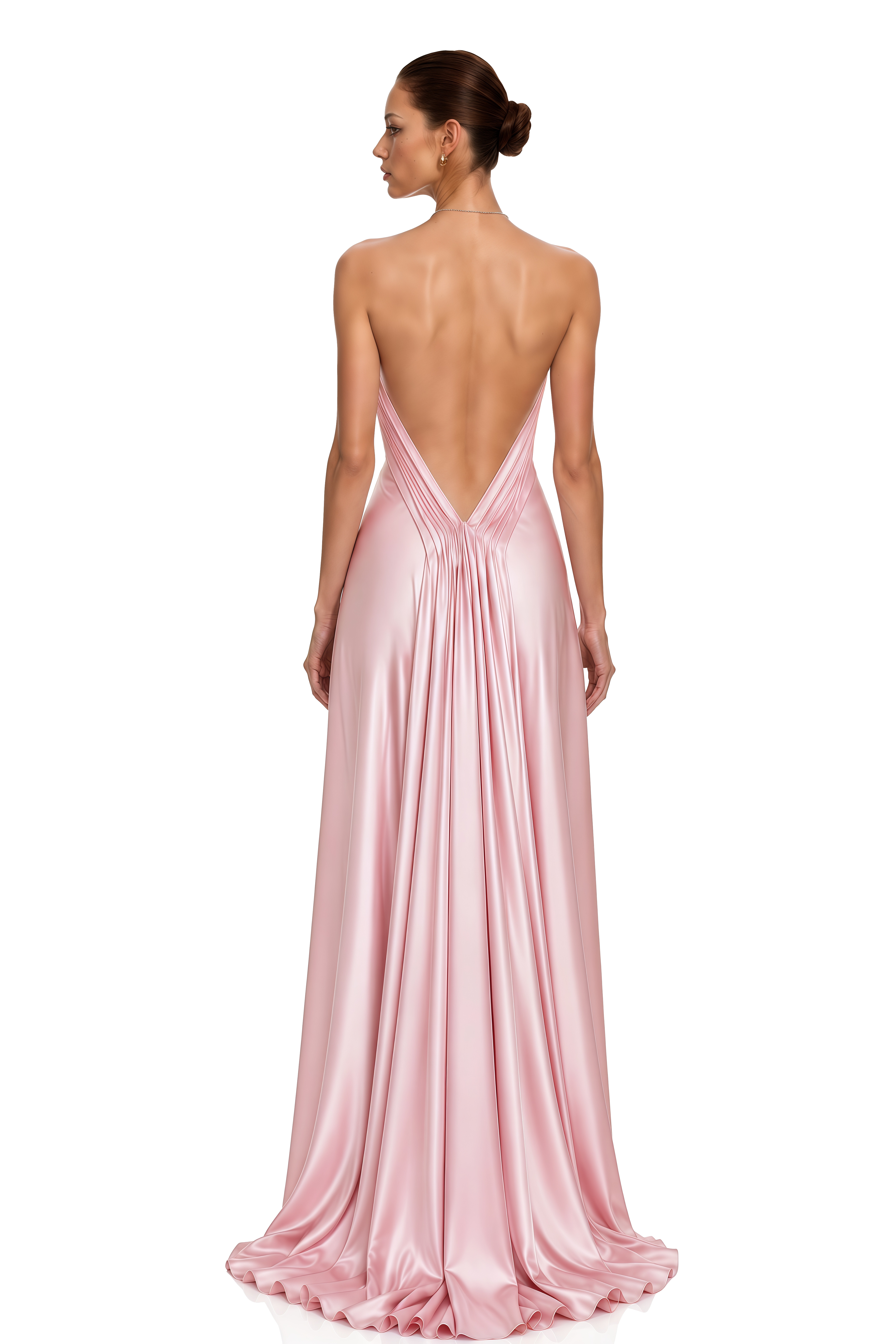 Lorelei Pink Halterneck Draped Maxi Dress