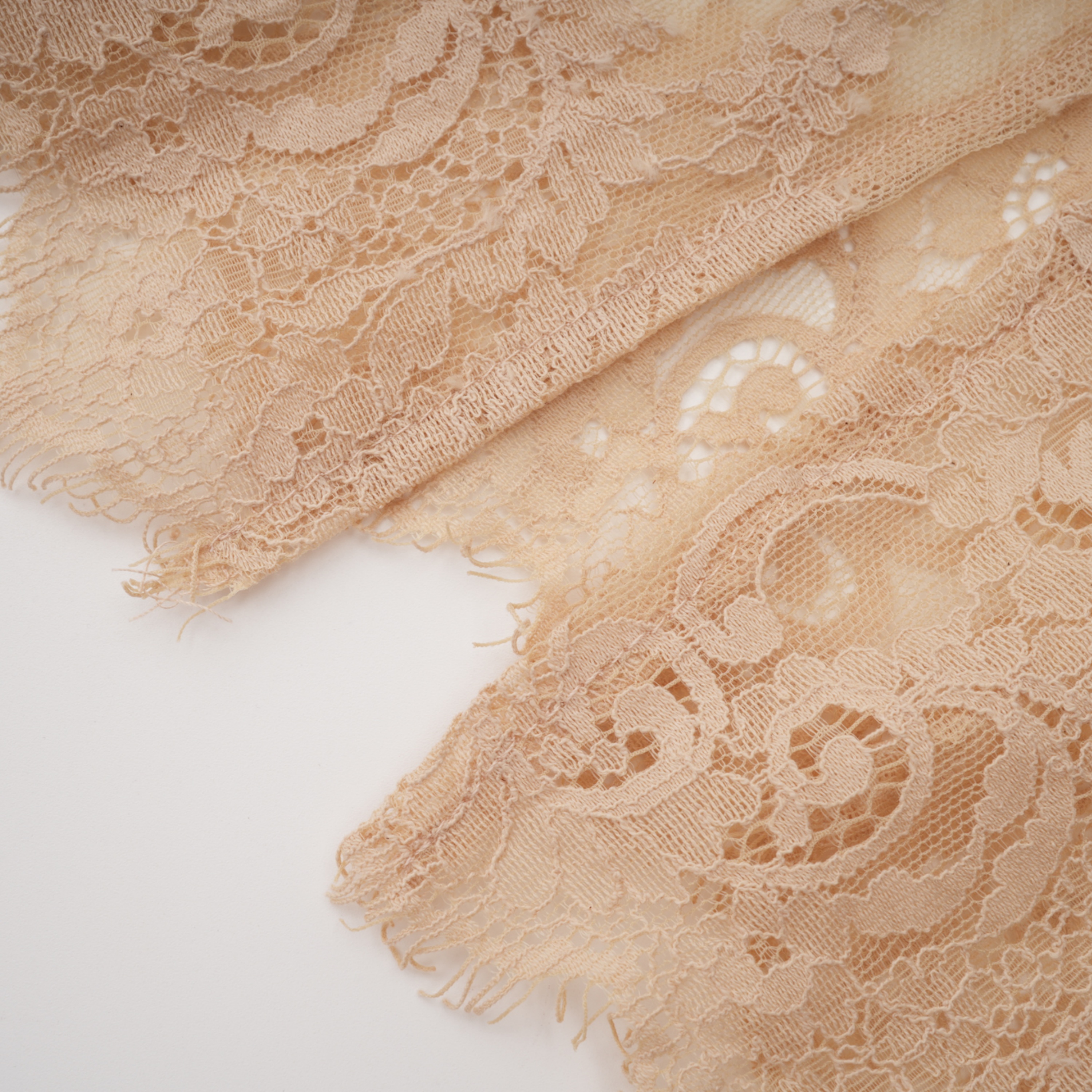 Lovise Neutral Ruched Maxi Dress with Lace Cape