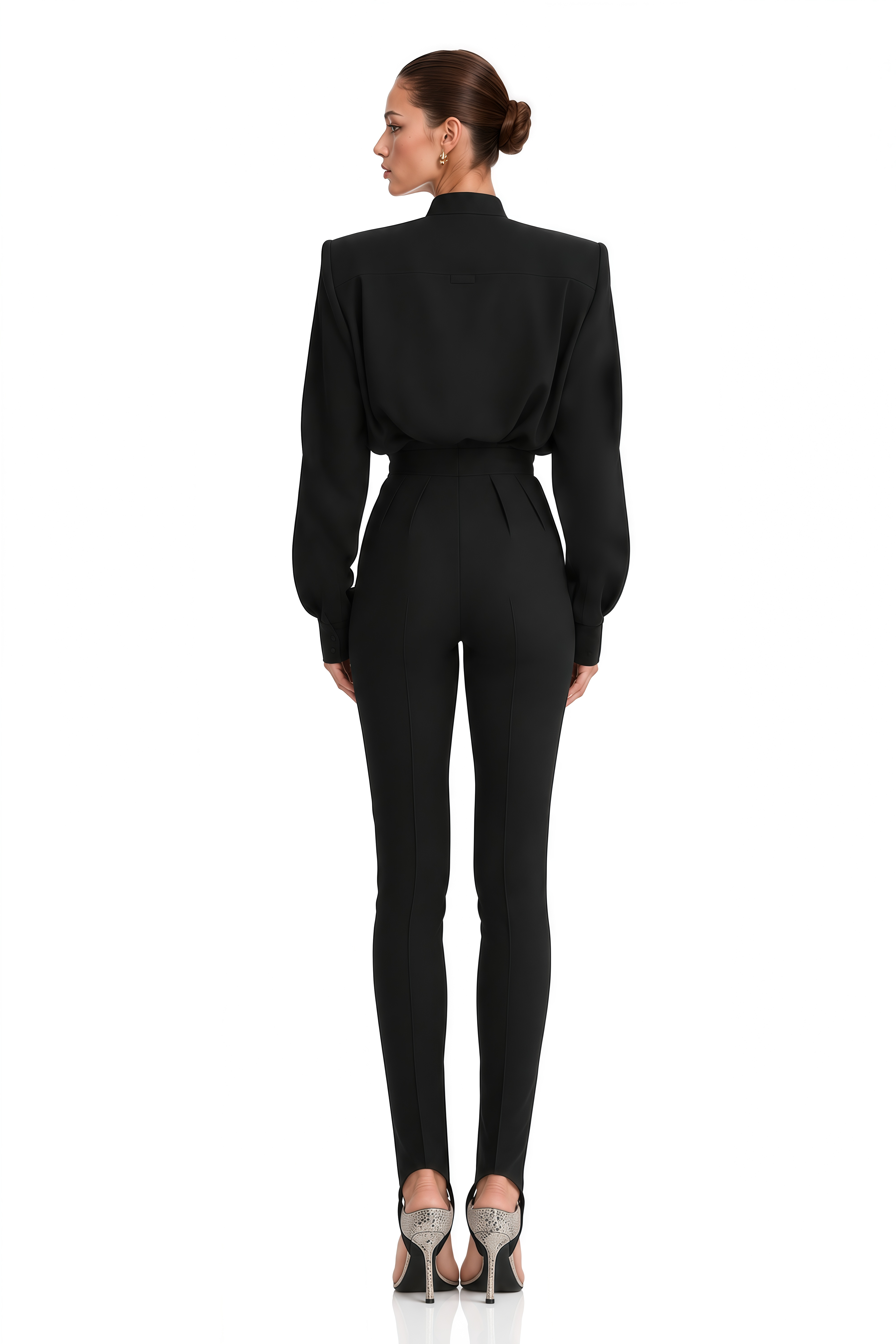 Maelle Black High Waist Sculpted Seam Leggings