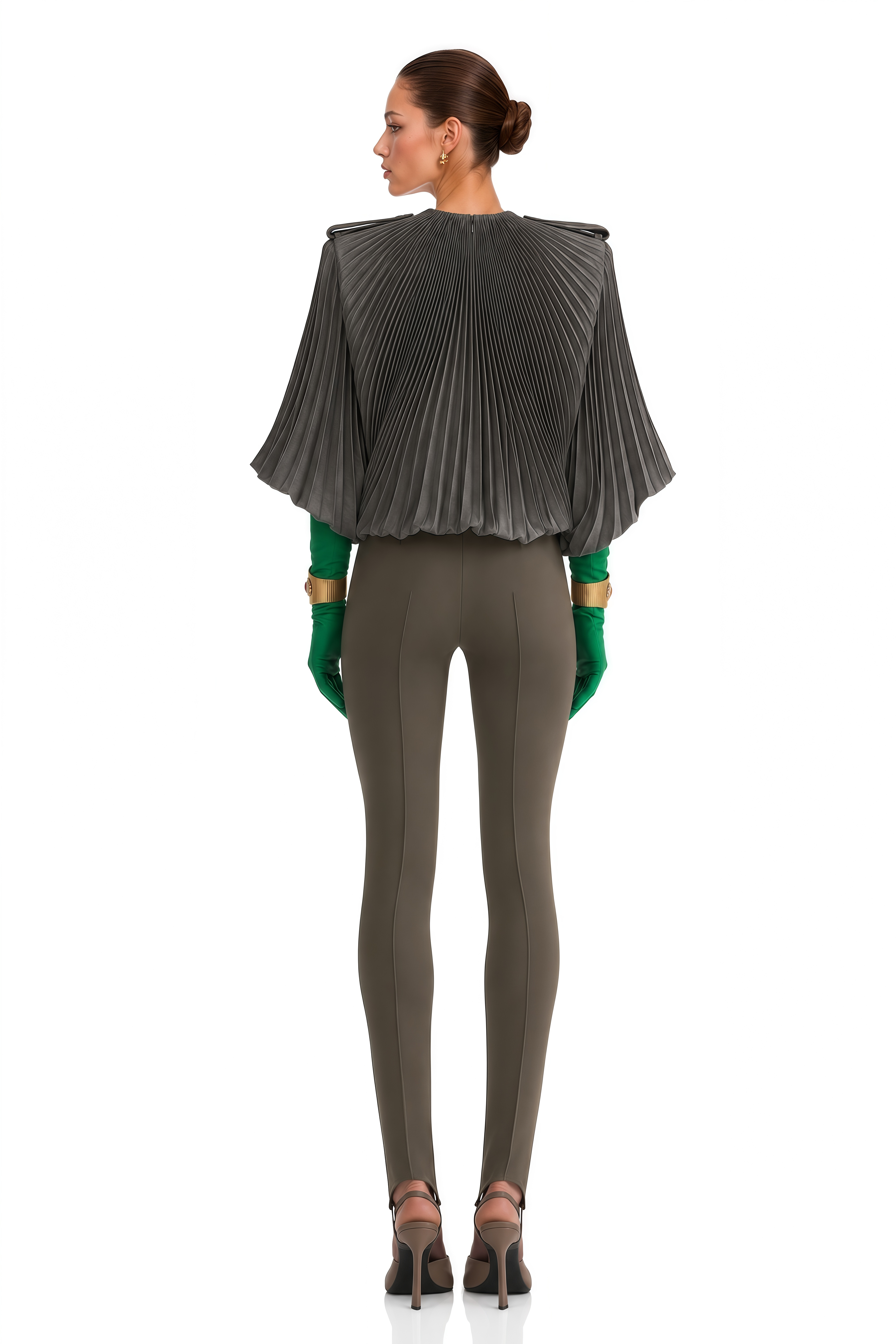 Maelle Grey High Waist Sculpted Seam Leggings