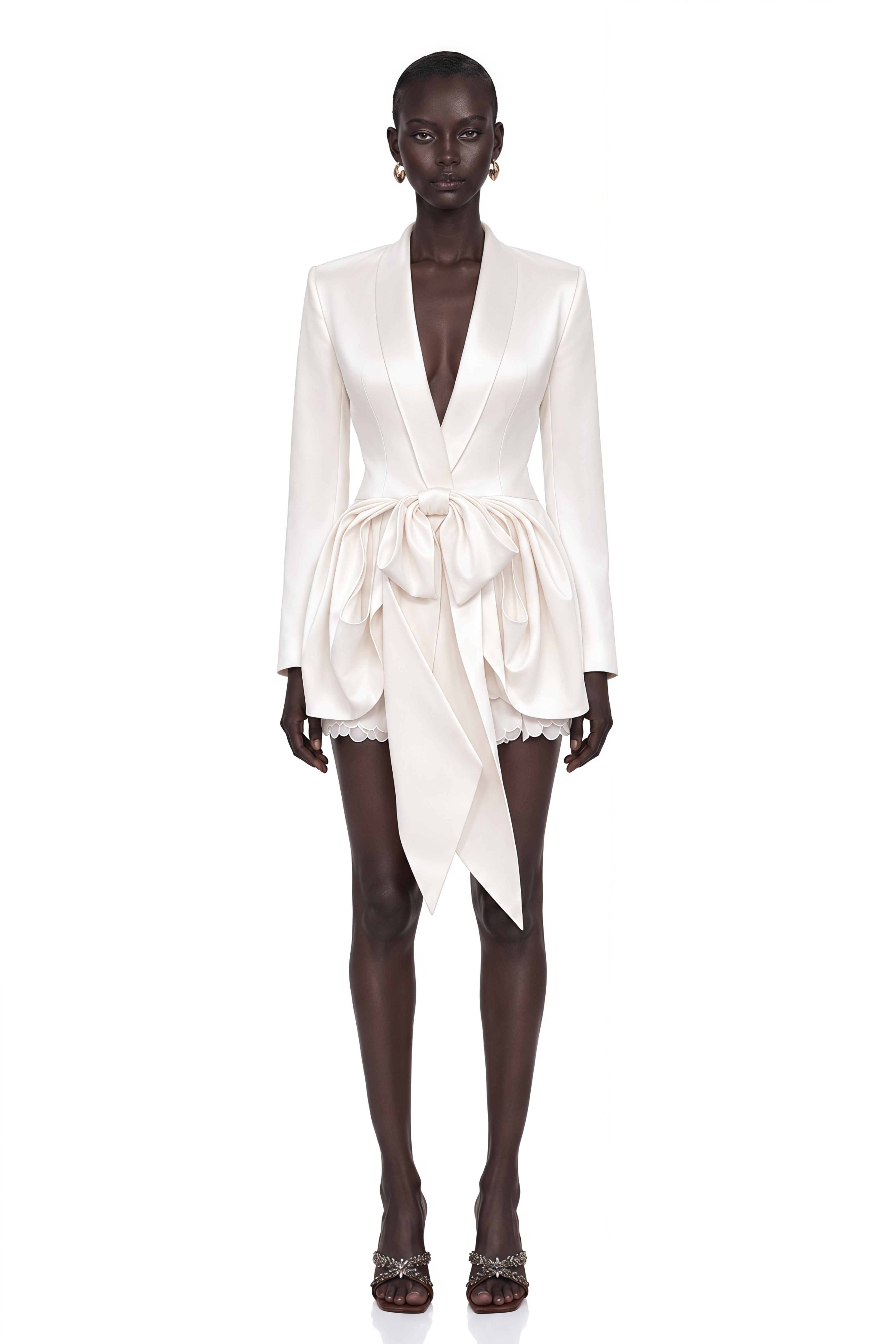 Marta White Tailored Blazer Mini Dress