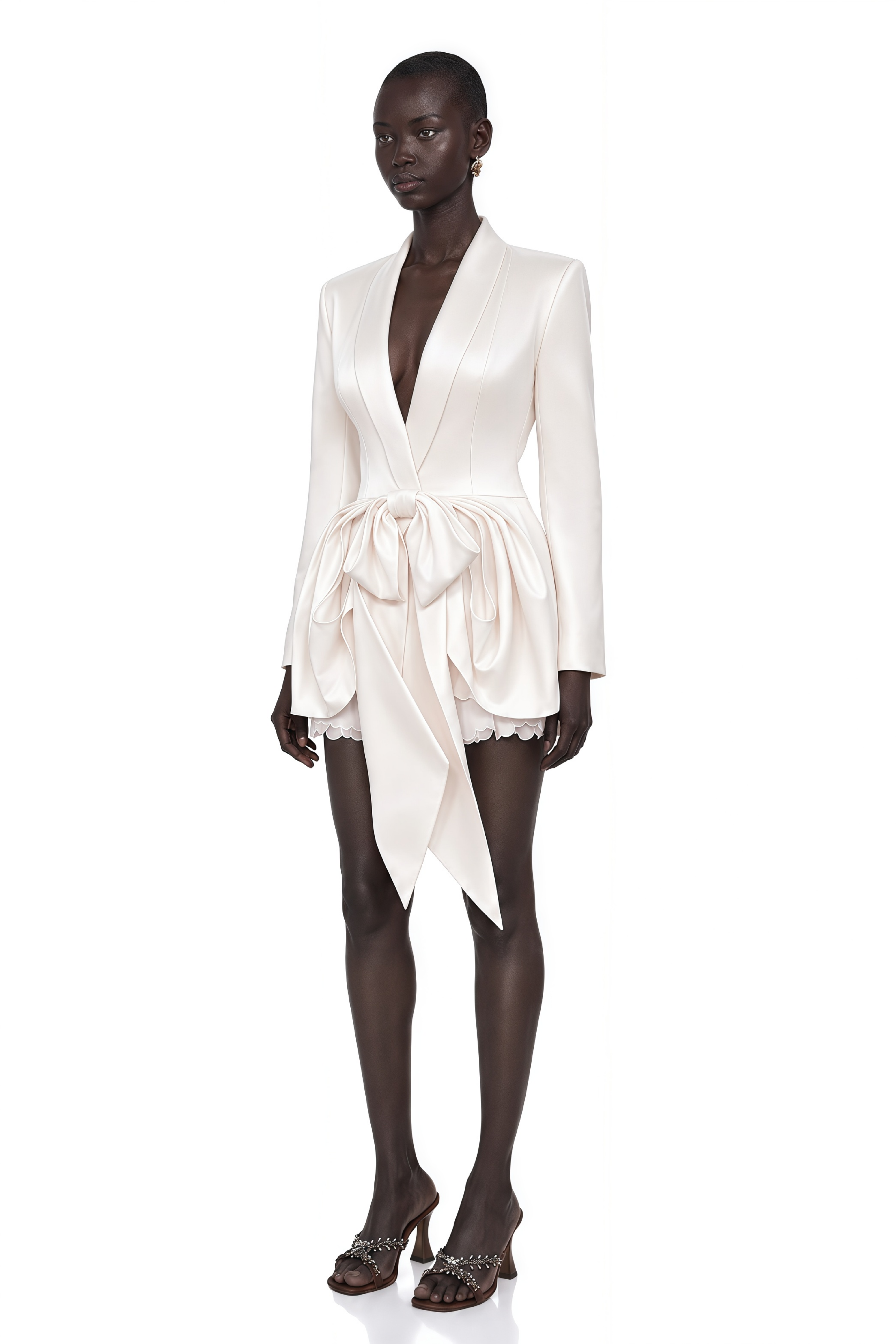 Marta White Tailored Blazer Mini Dress