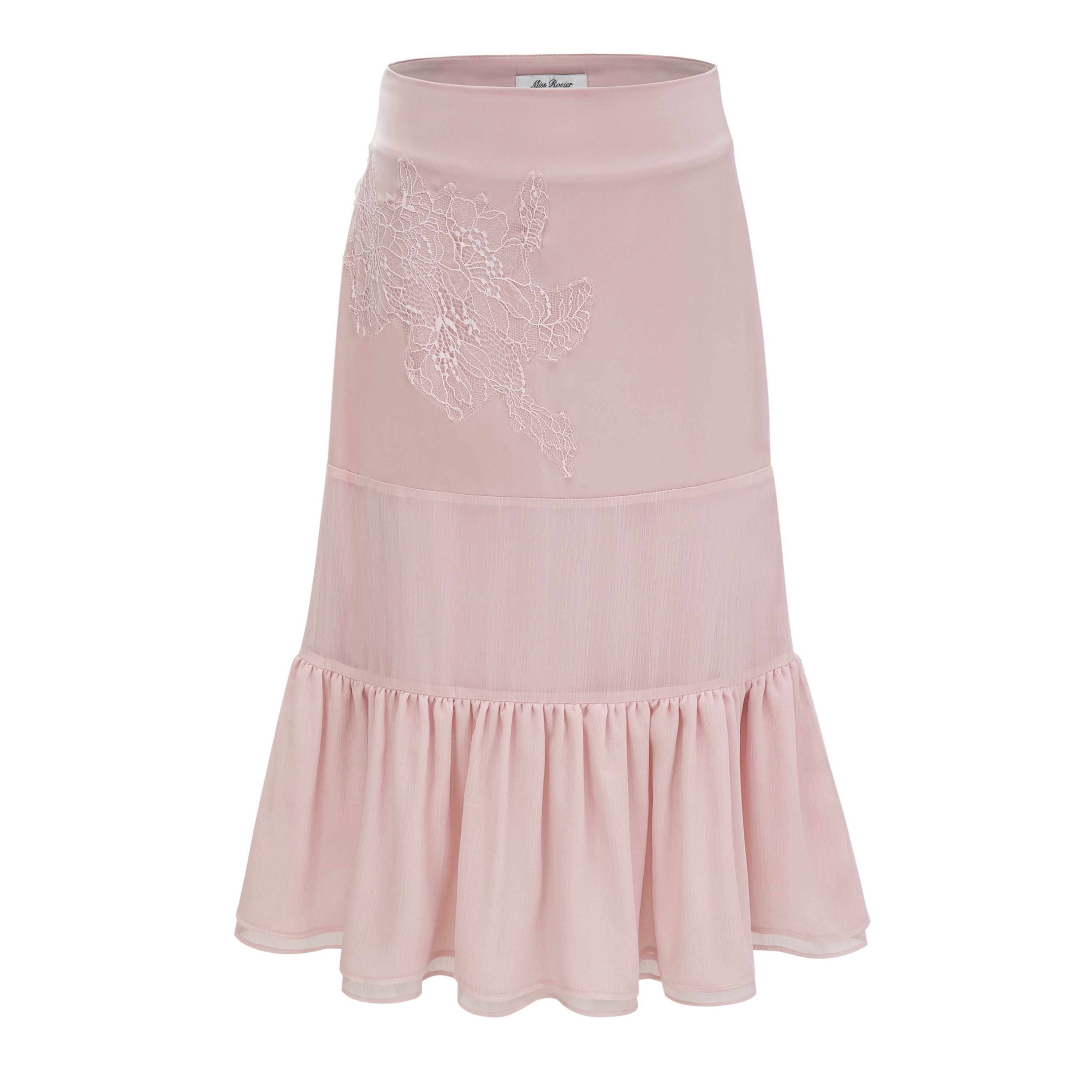 Noelie Pink Lace Strapless Top & Skirt Set
