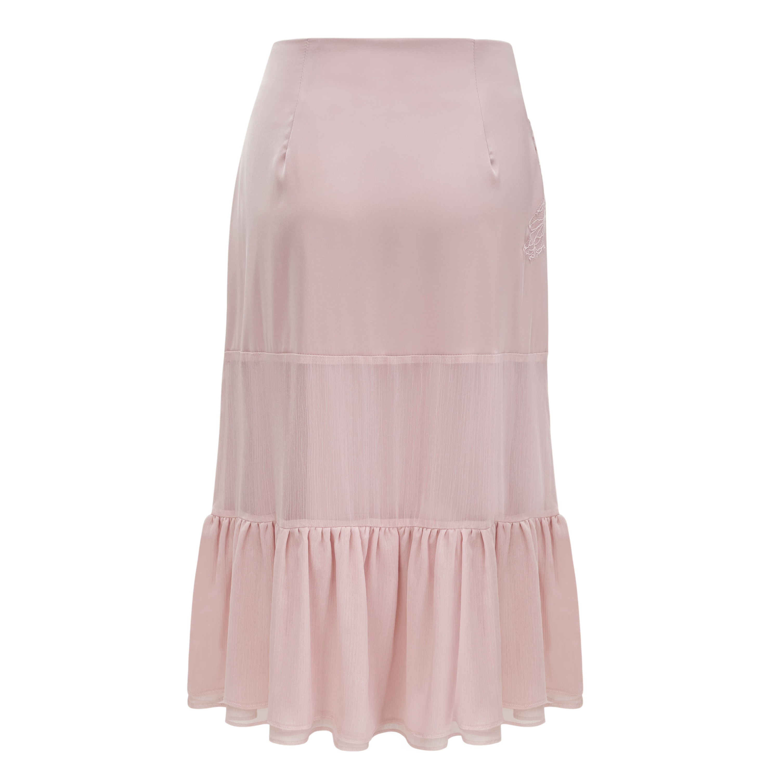 Noelie Pink Lace Strapless Top & Skirt Set