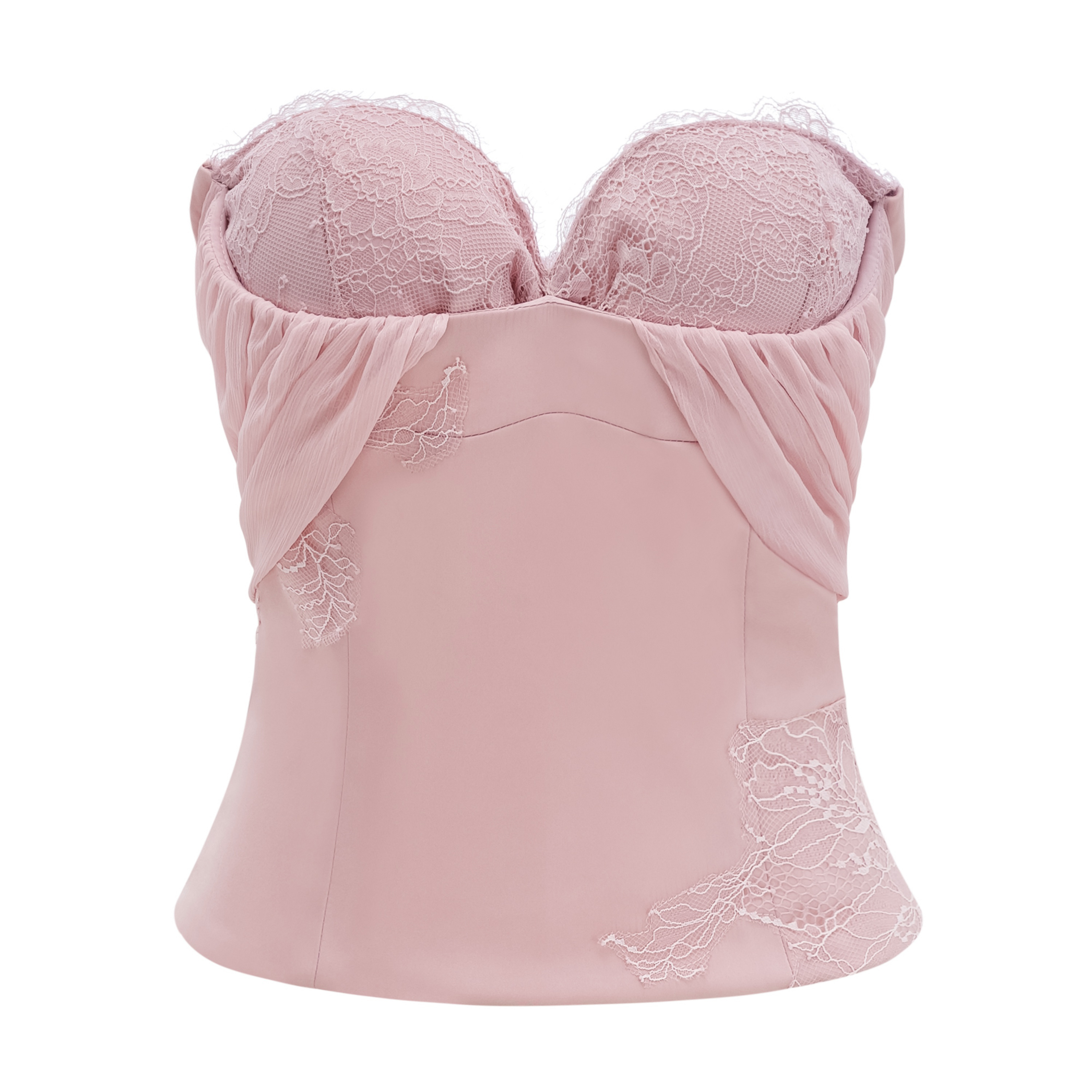 Noelie Pink Lace Strapless Top & Skirt Set