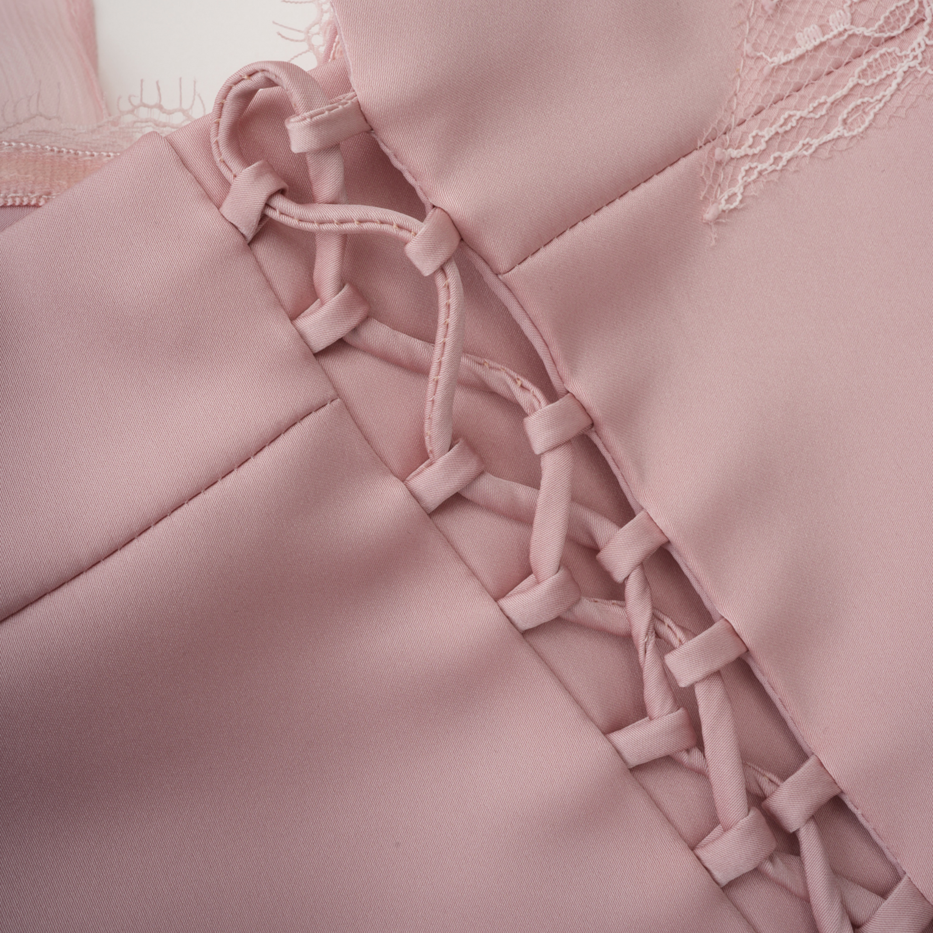 Noelie Pink Lace Strapless Top & Skirt Set
