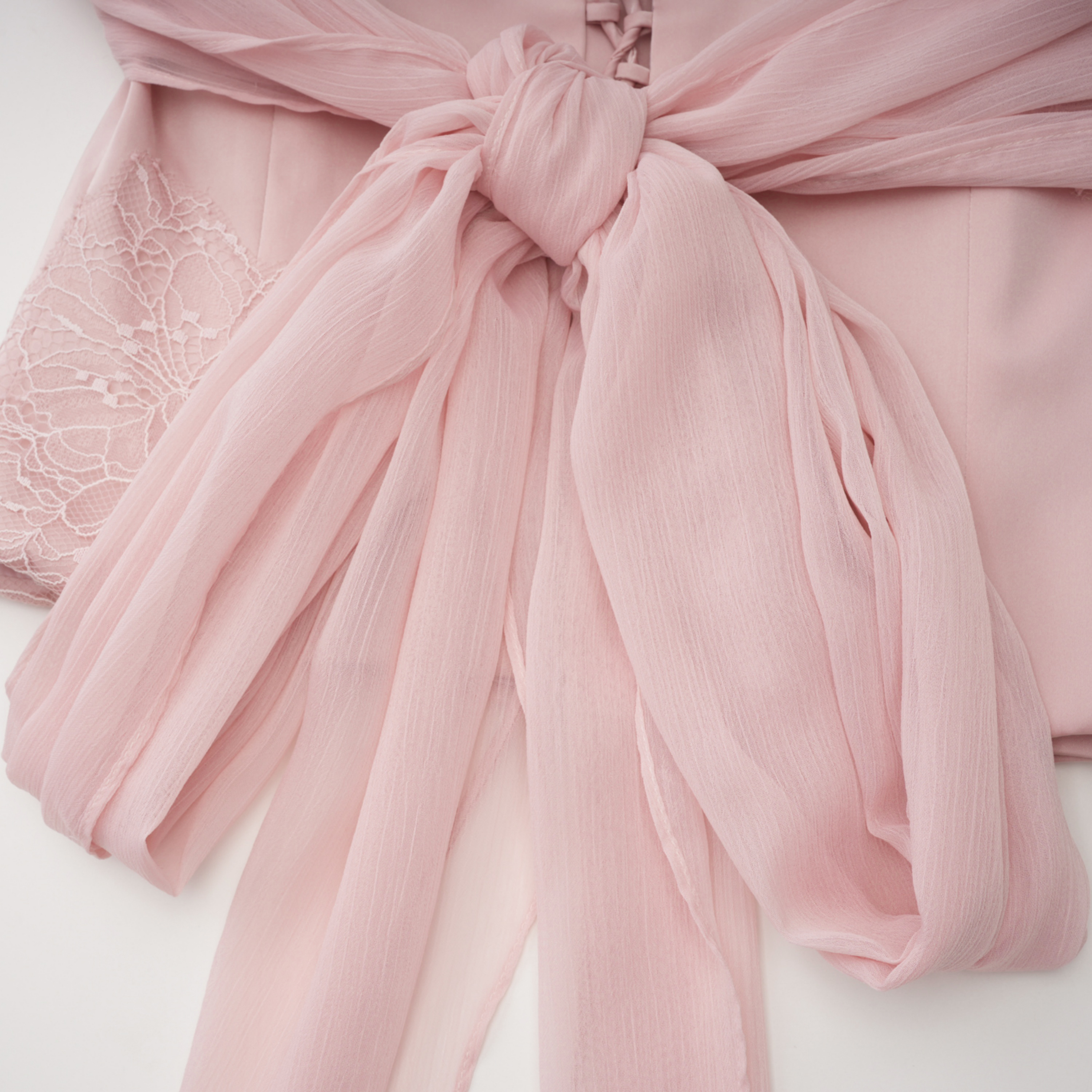 Noelie Pink Lace Strapless Top & Skirt Set