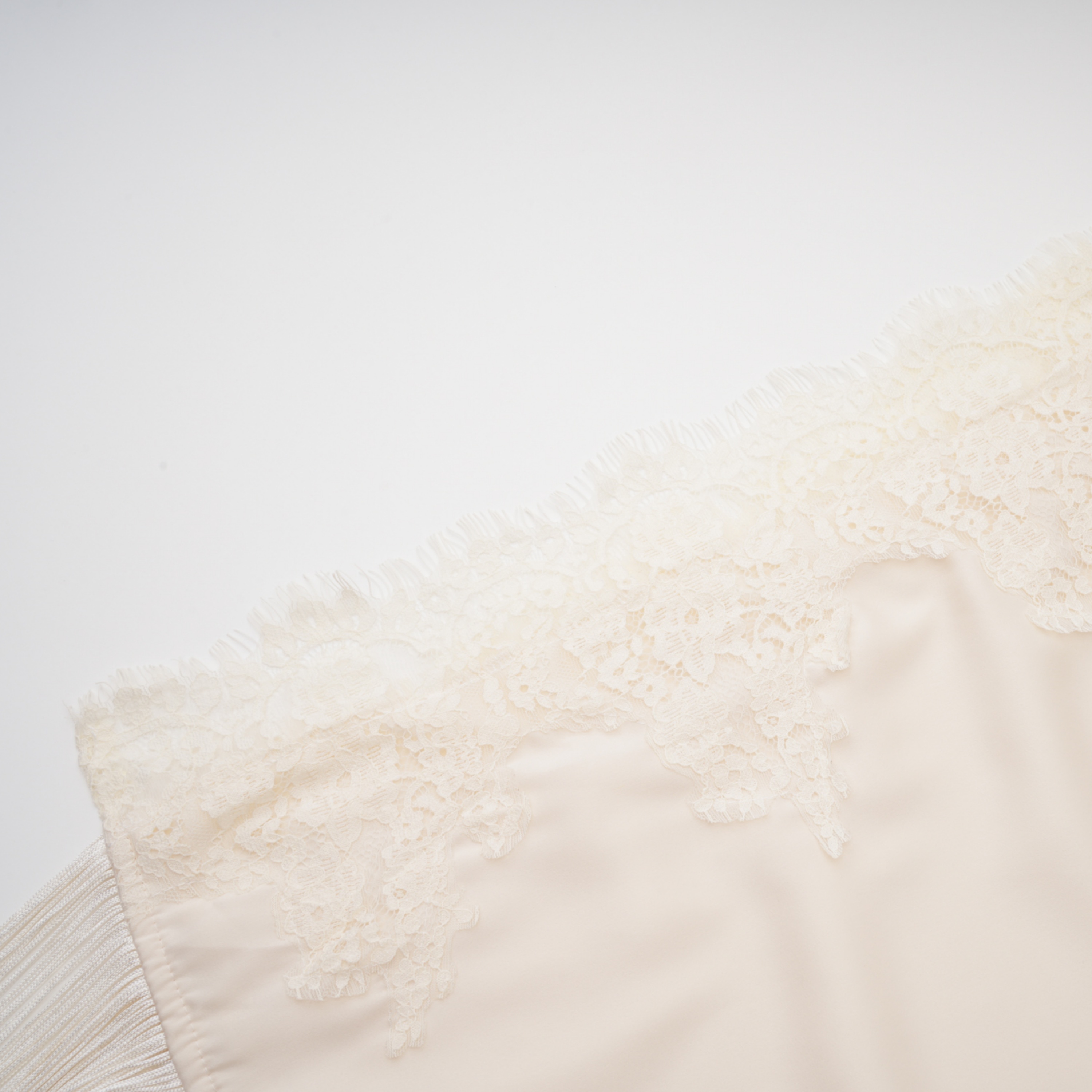 Ombeline White Asymmetrical Maxi Dress with Fringe
