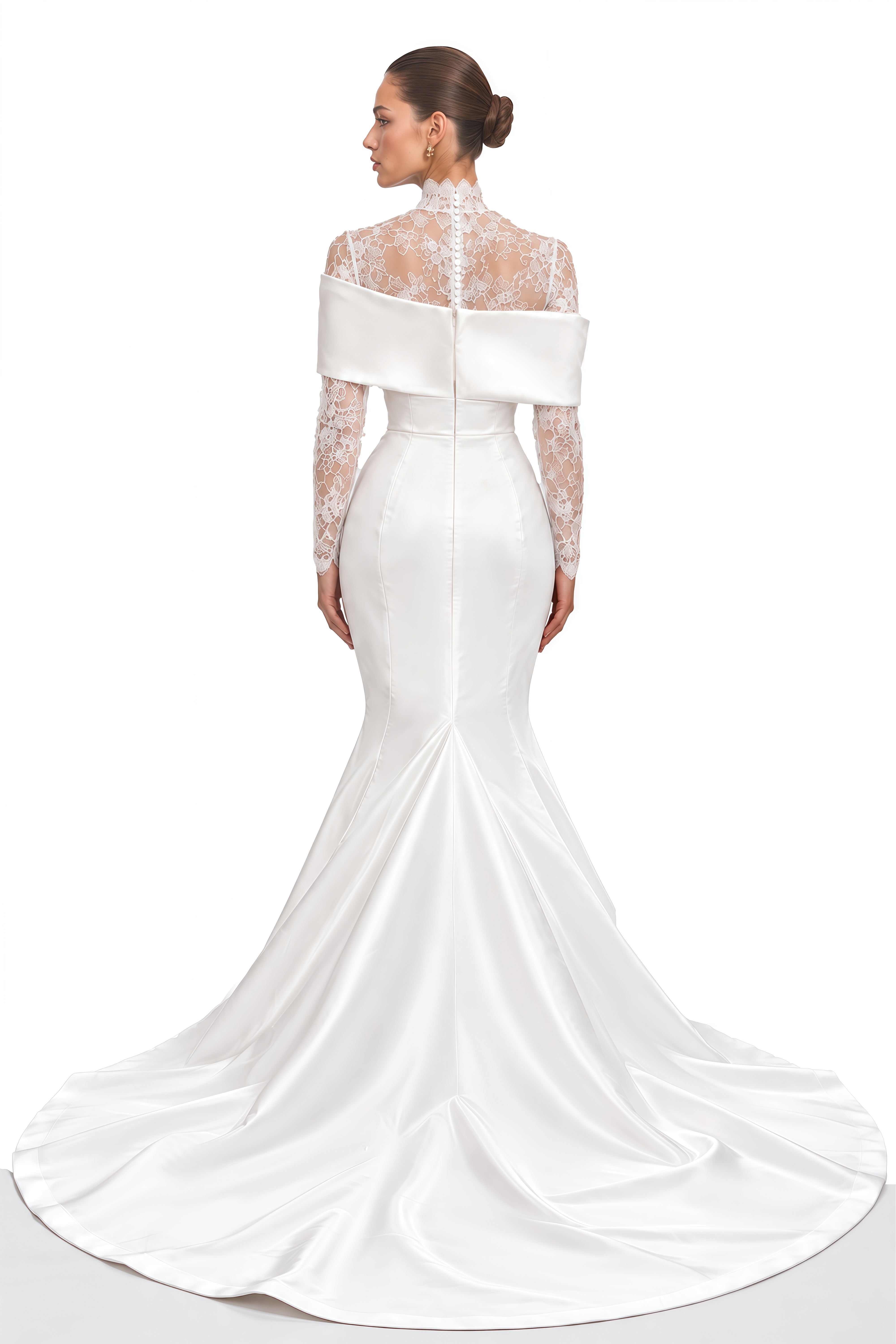 Ophelia Ivory Lace Off Shoulder Mermaid Maxi Dress