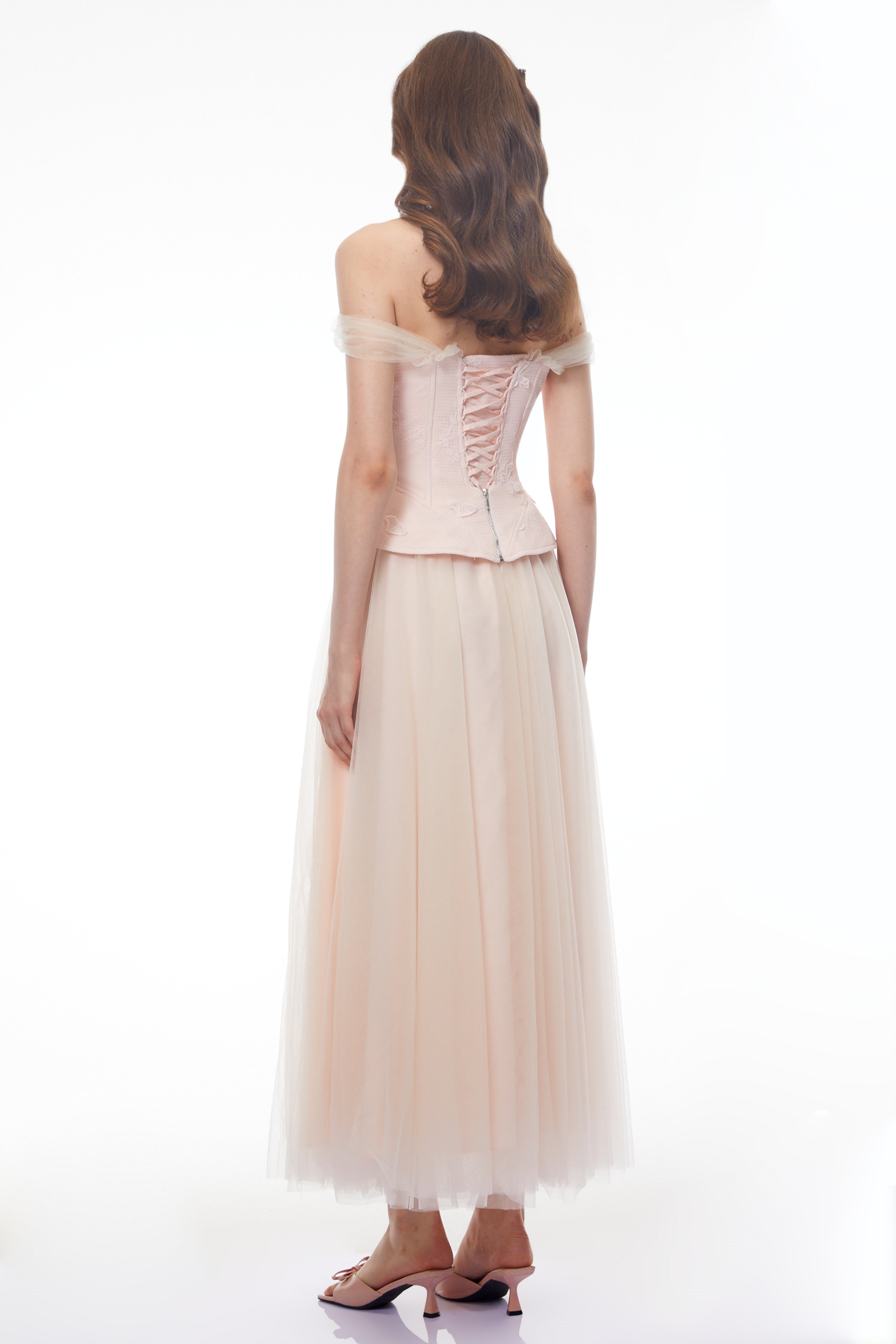 Ornella Pink Sweetheart Top & Skirt Set