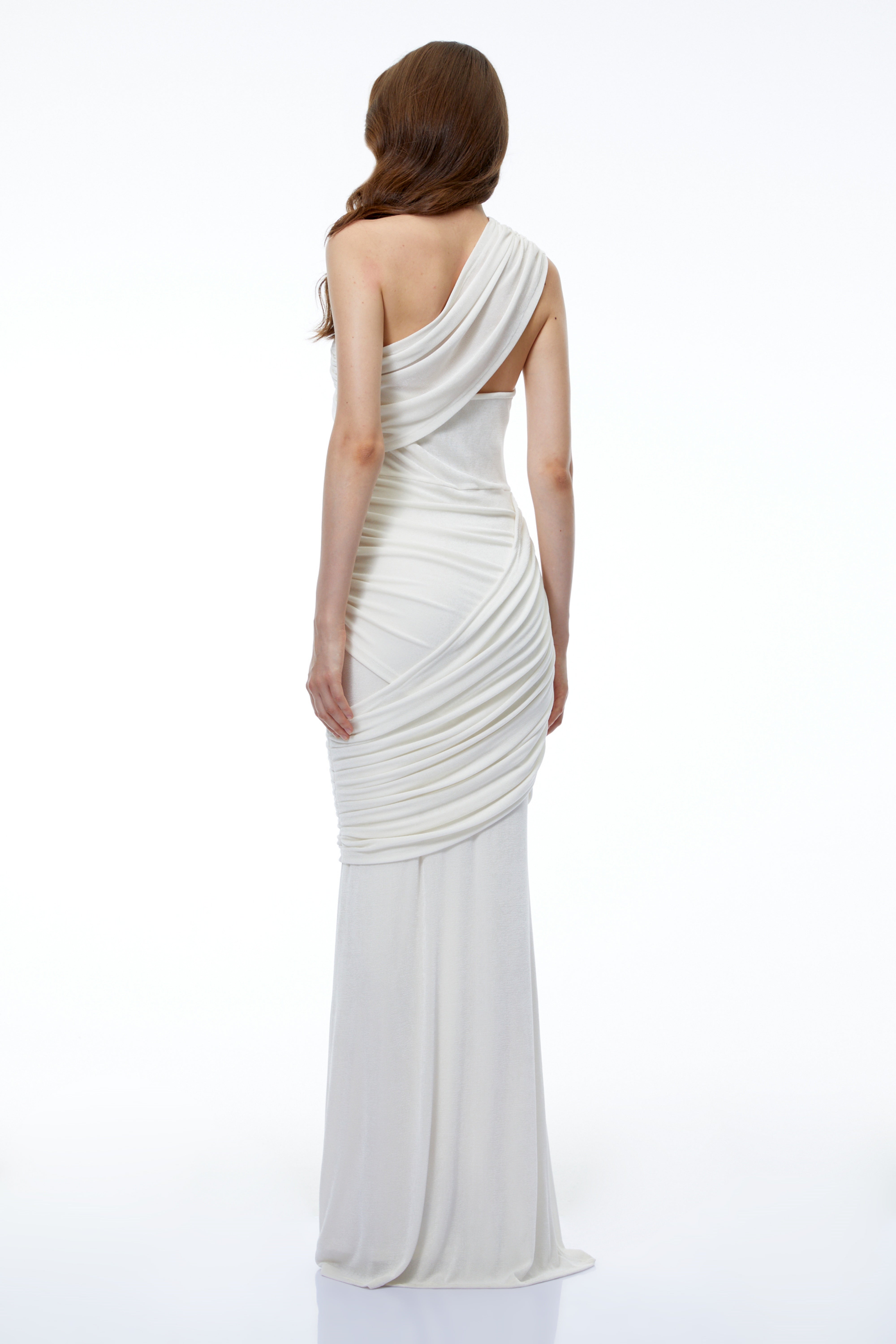 Paige White Off Shoulder Ruffled Fishtail Maxi Dress (Final Sale-US Only)