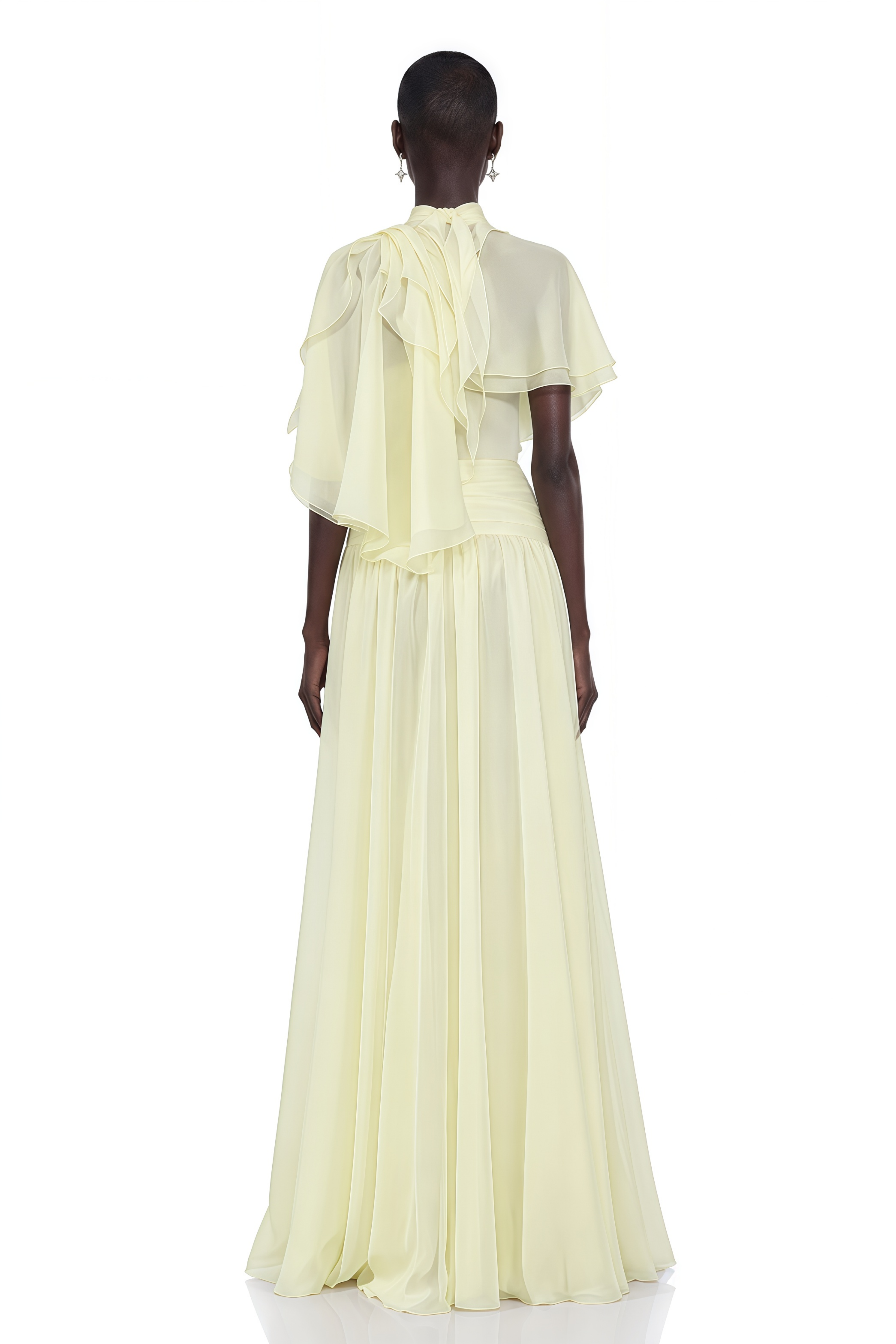 Penelope Yellow Cut-Out Top & Maxi Skirt Set