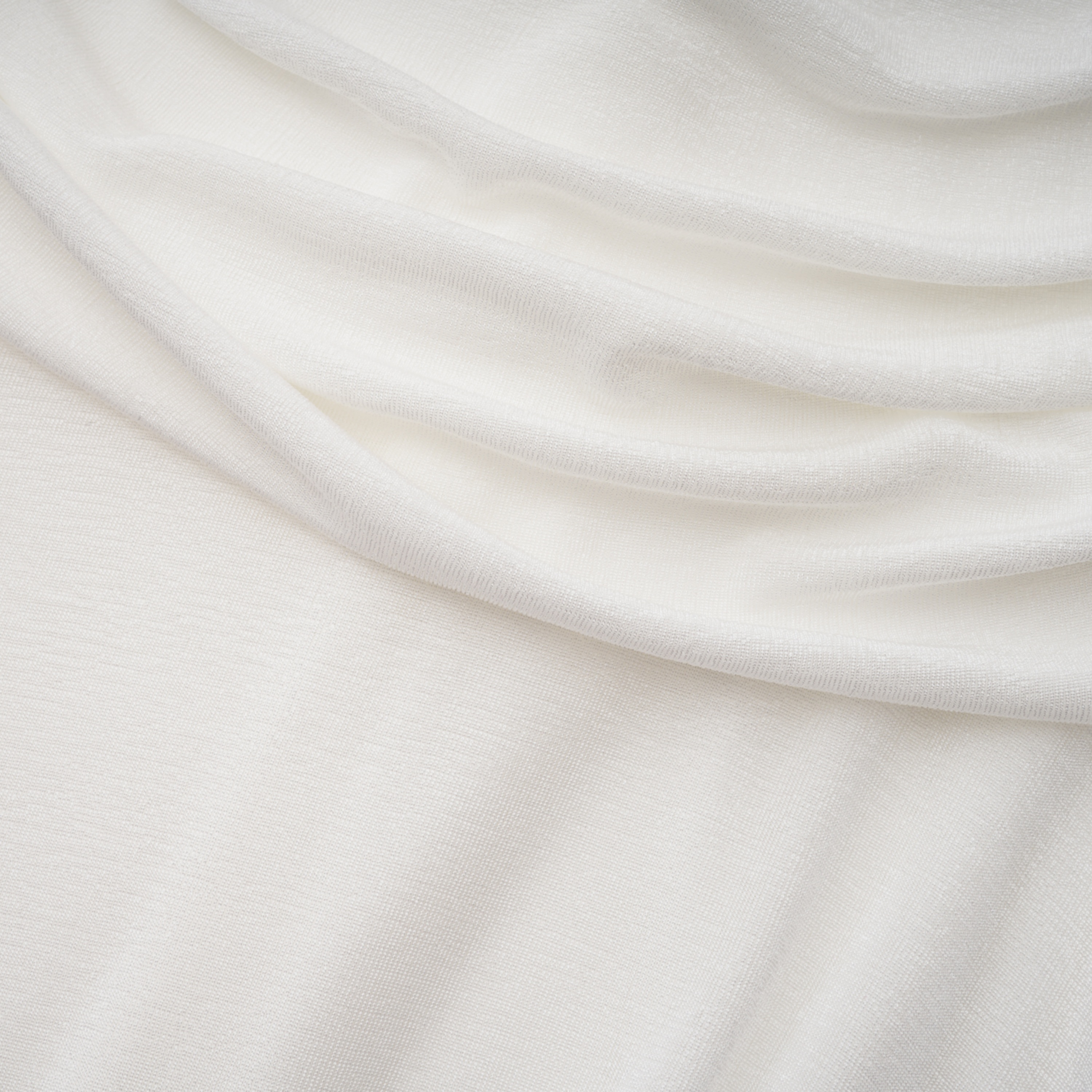 Rosalyn White Crew Neck Ruched Maxi Dress