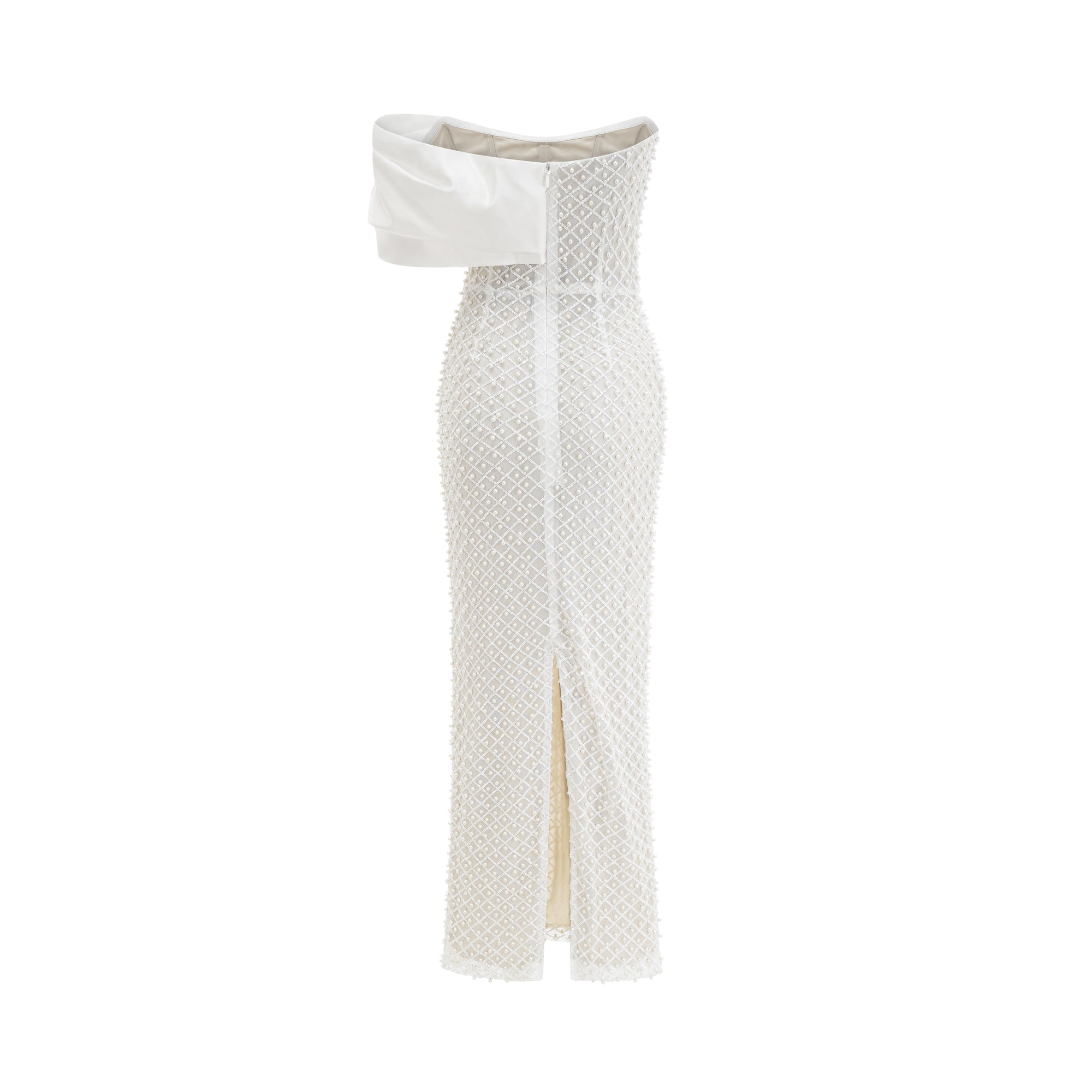 Maura Faux-Pearl Off-Shoulder Dress