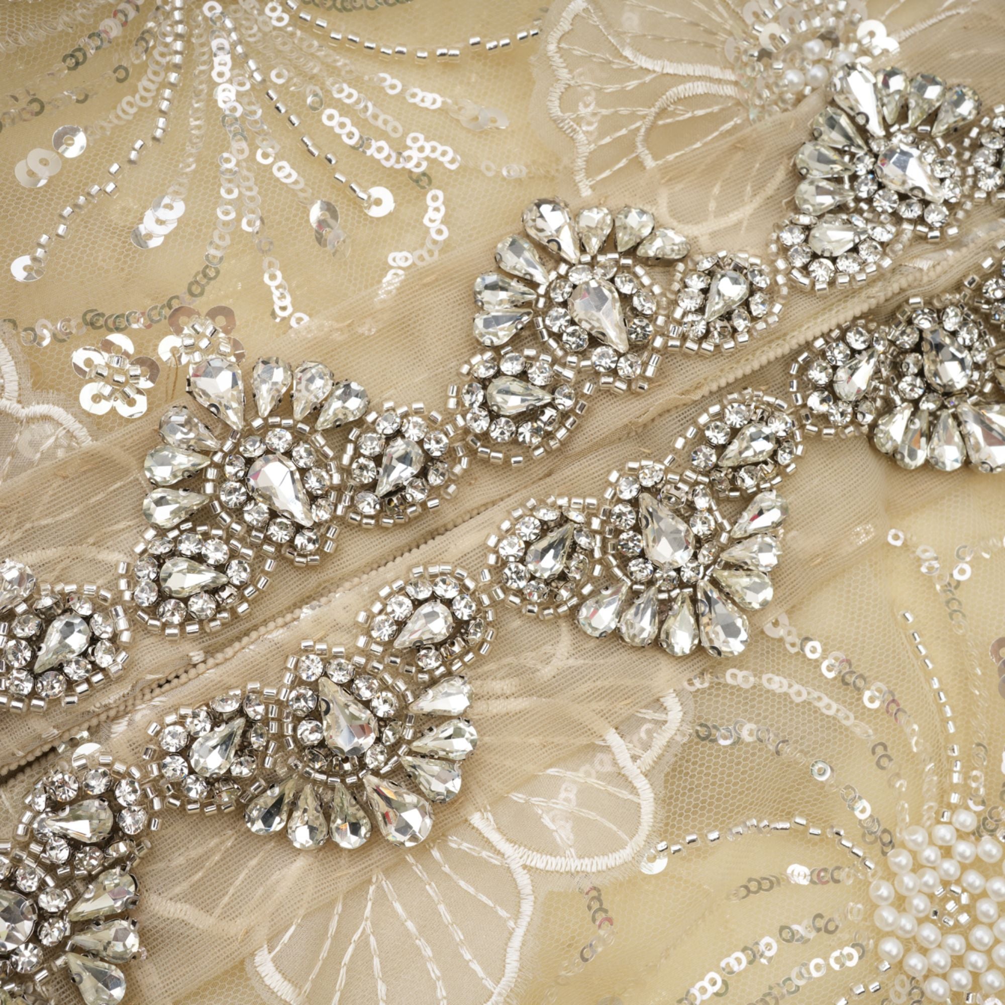 Liane Semi-Sheer Flower Beaded Organza Light Luxury Jacket