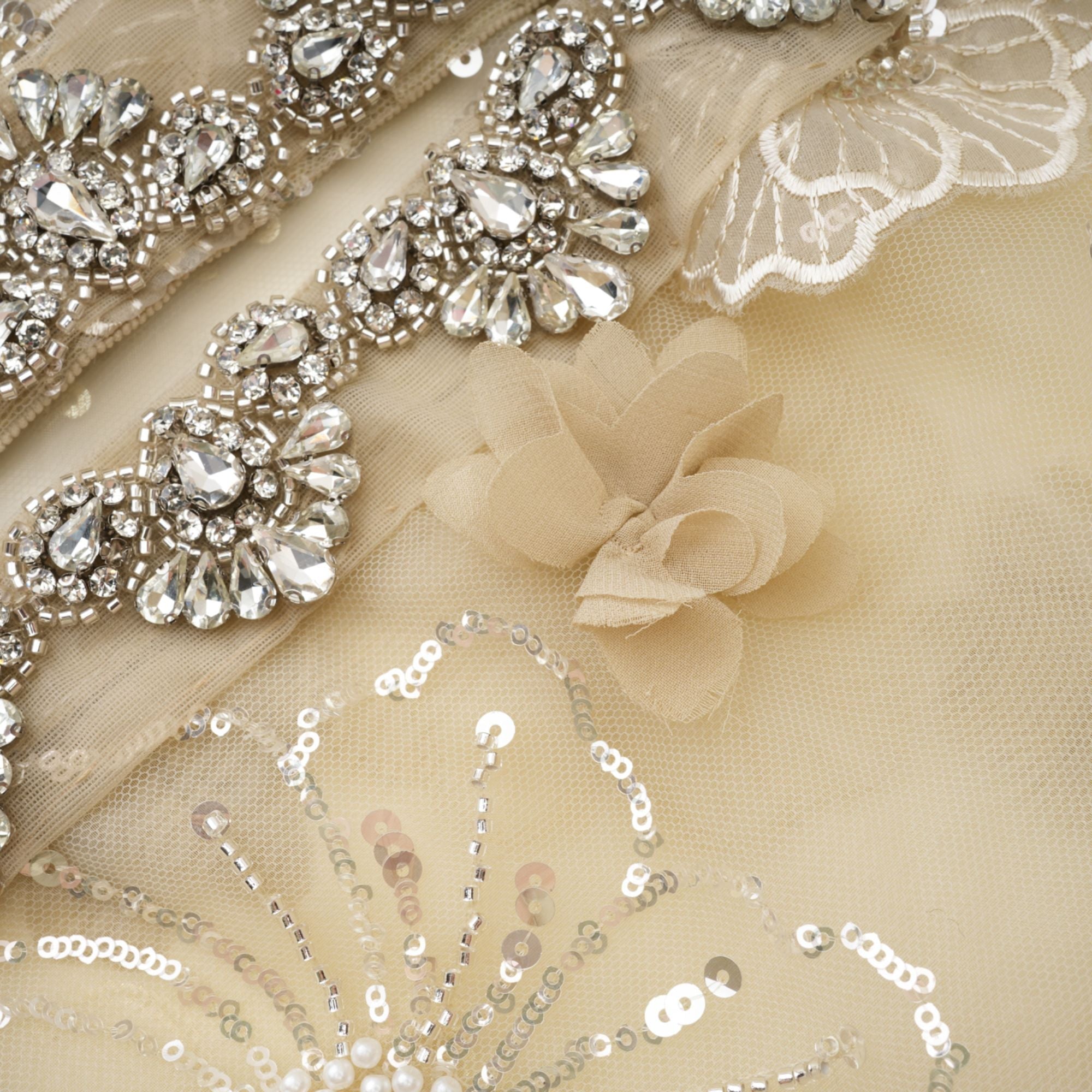 Liane Semi-Sheer Flower Beaded Organza Light Luxury Jacket
