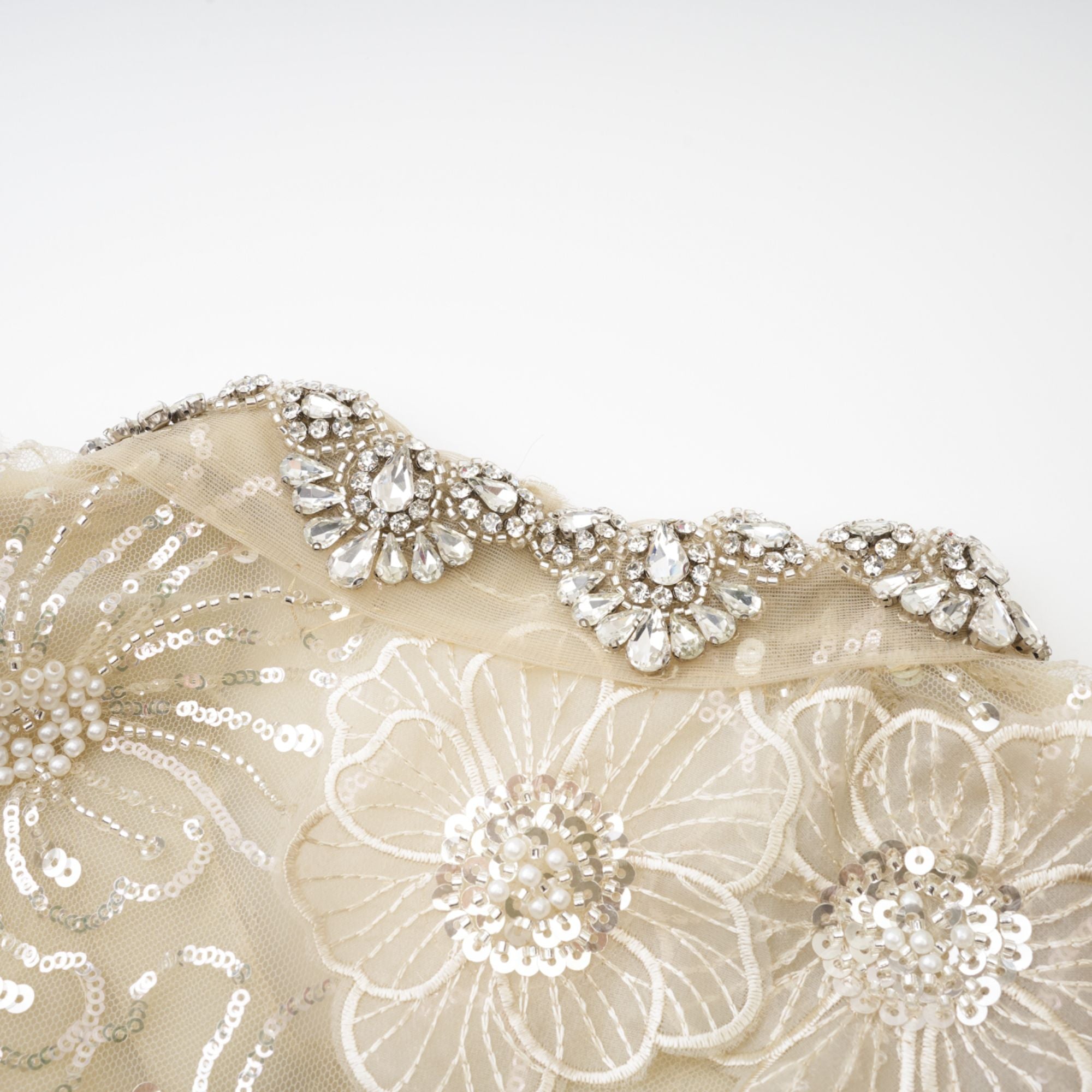 Liane Semi-Sheer Flower Beaded Organza Light Luxury Jacket