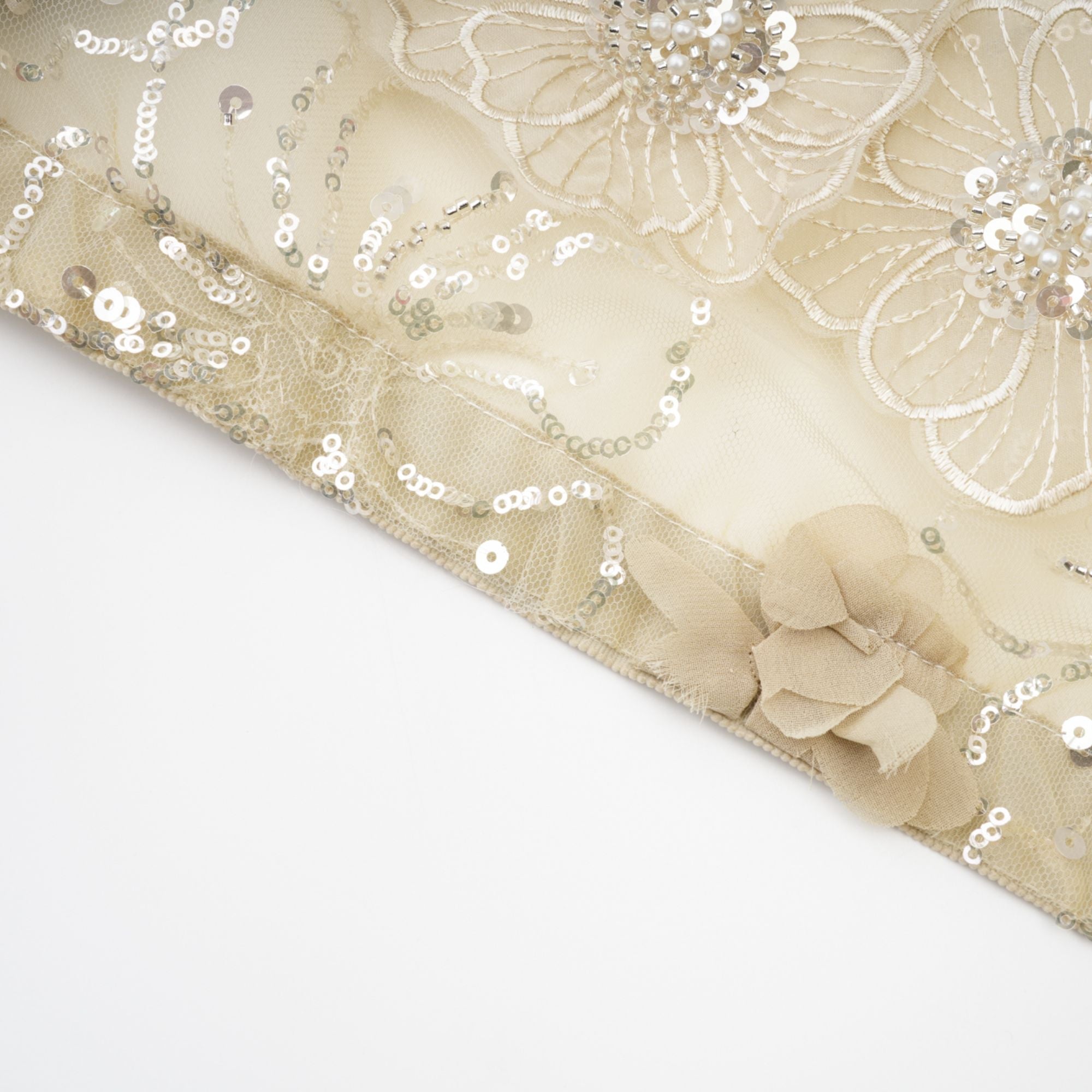 Liane Semi-Sheer Flower Beaded Organza Light Luxury Jacket