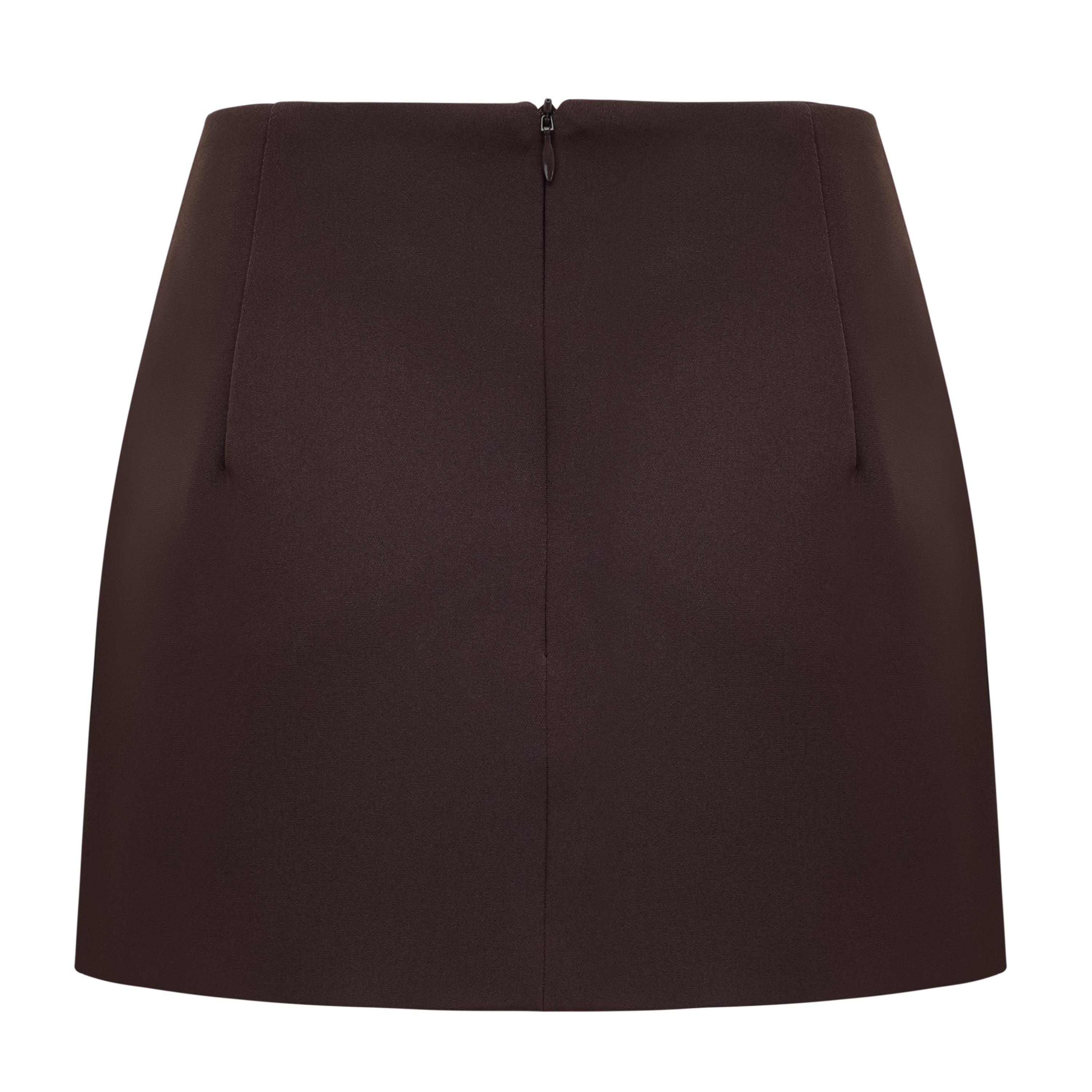 Sienna Brown Blazer & Skirt Set with Lace Panels