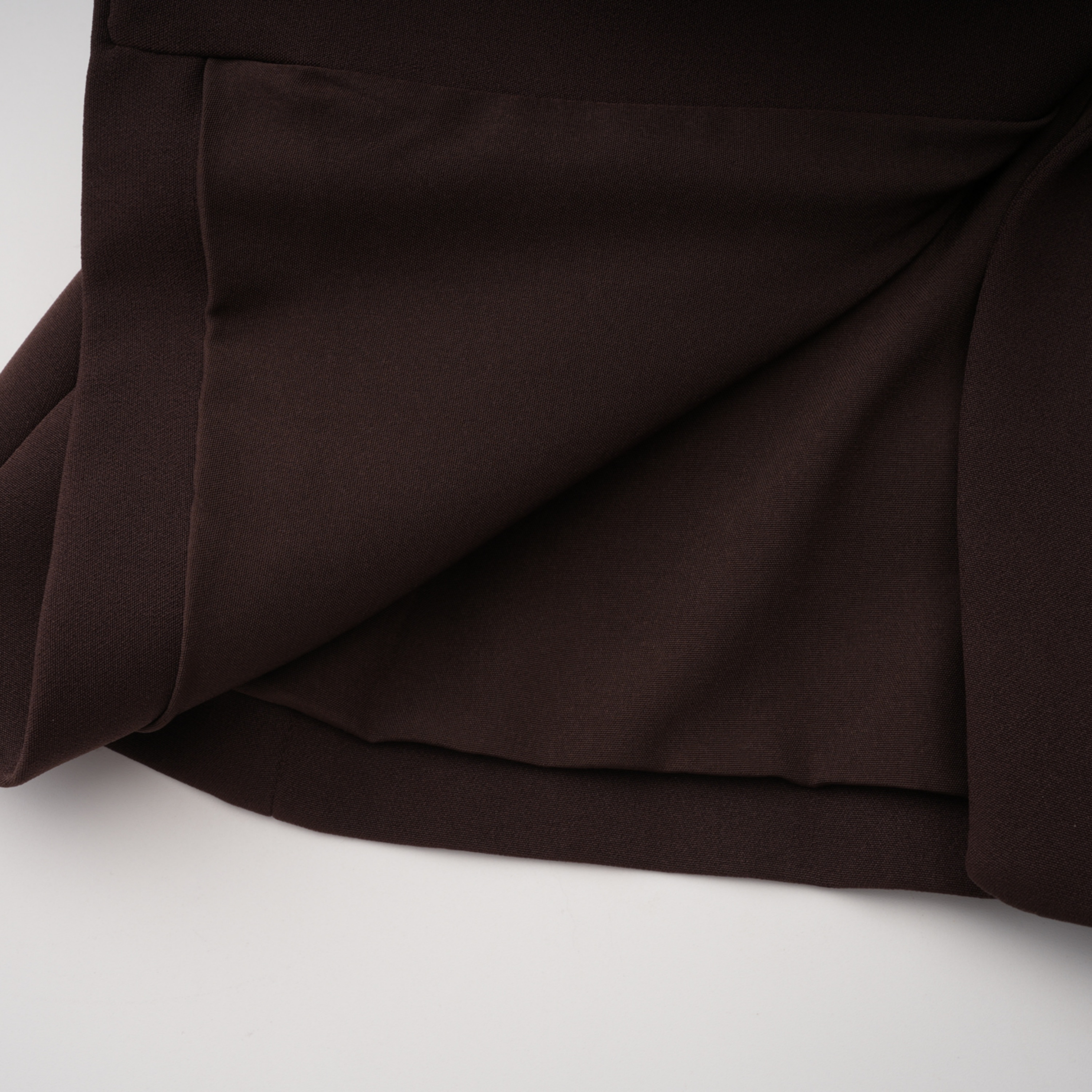 Sienna Brown Blazer & Skirt Set with Lace Panels