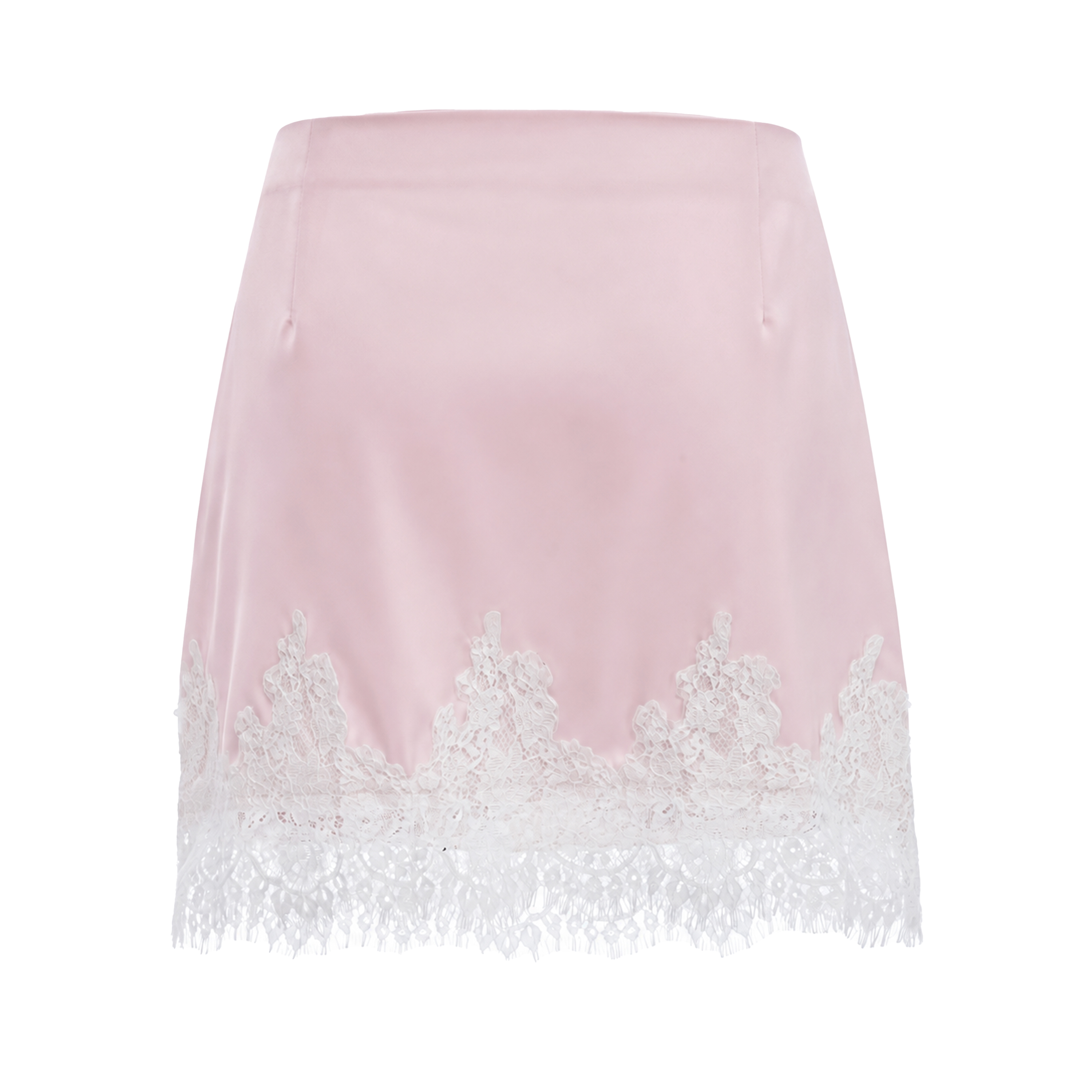 Sophia Pink One Shoulder Top & Skirt Set with Lace Trim