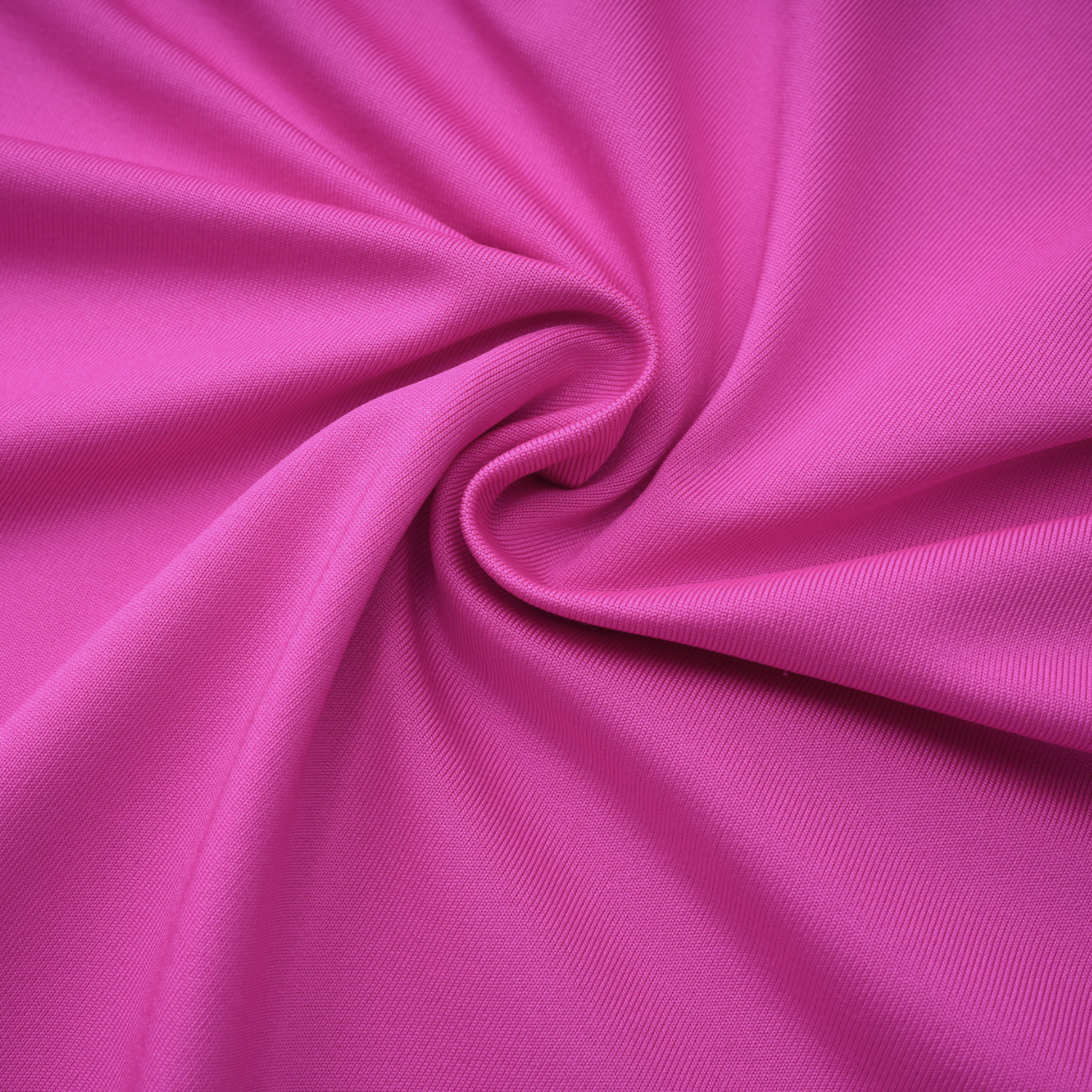 Zelmira Fuchsia Draped Long Sleeves Mini Dress