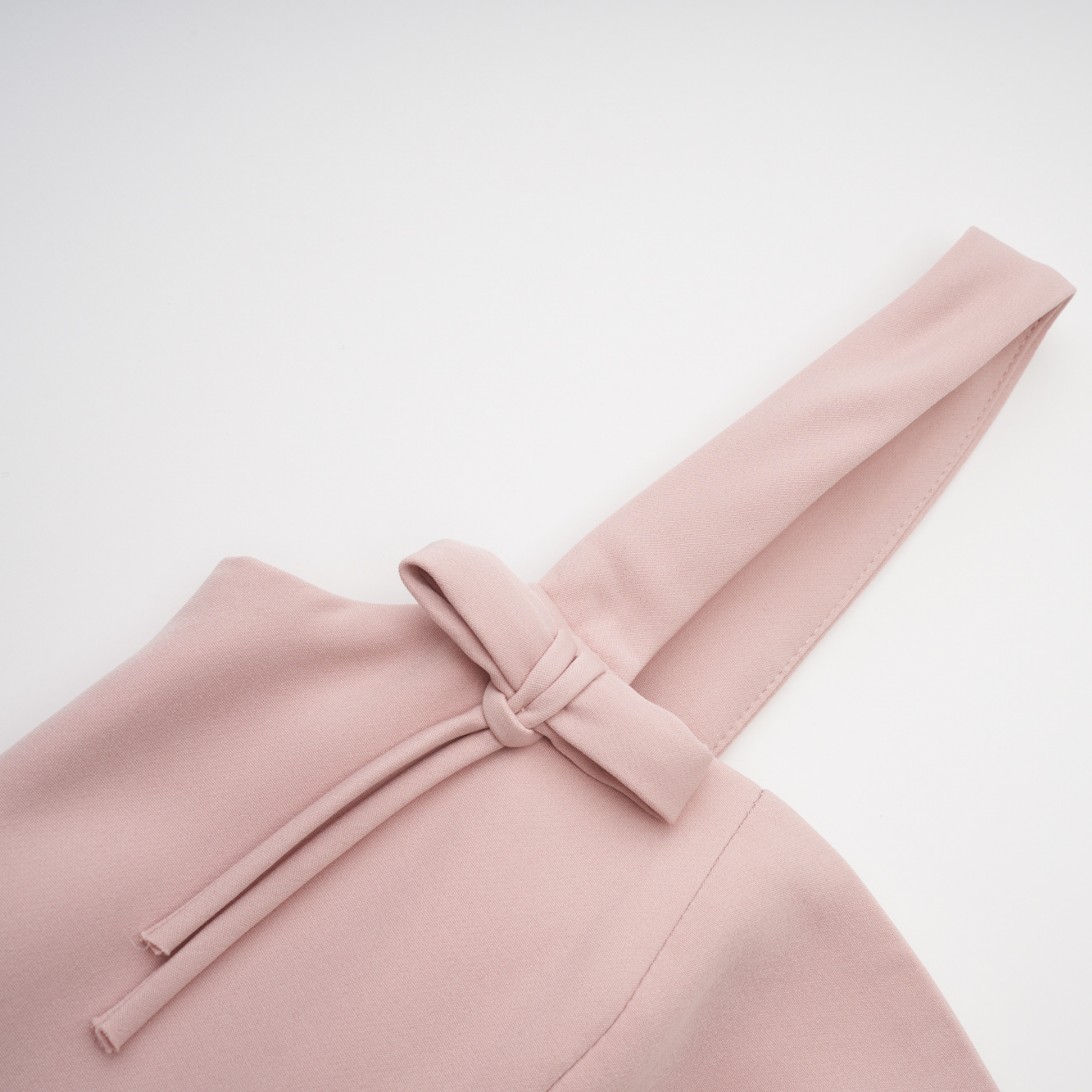 Zinnia Pink Ruched Maxi Dress with Bow Straps