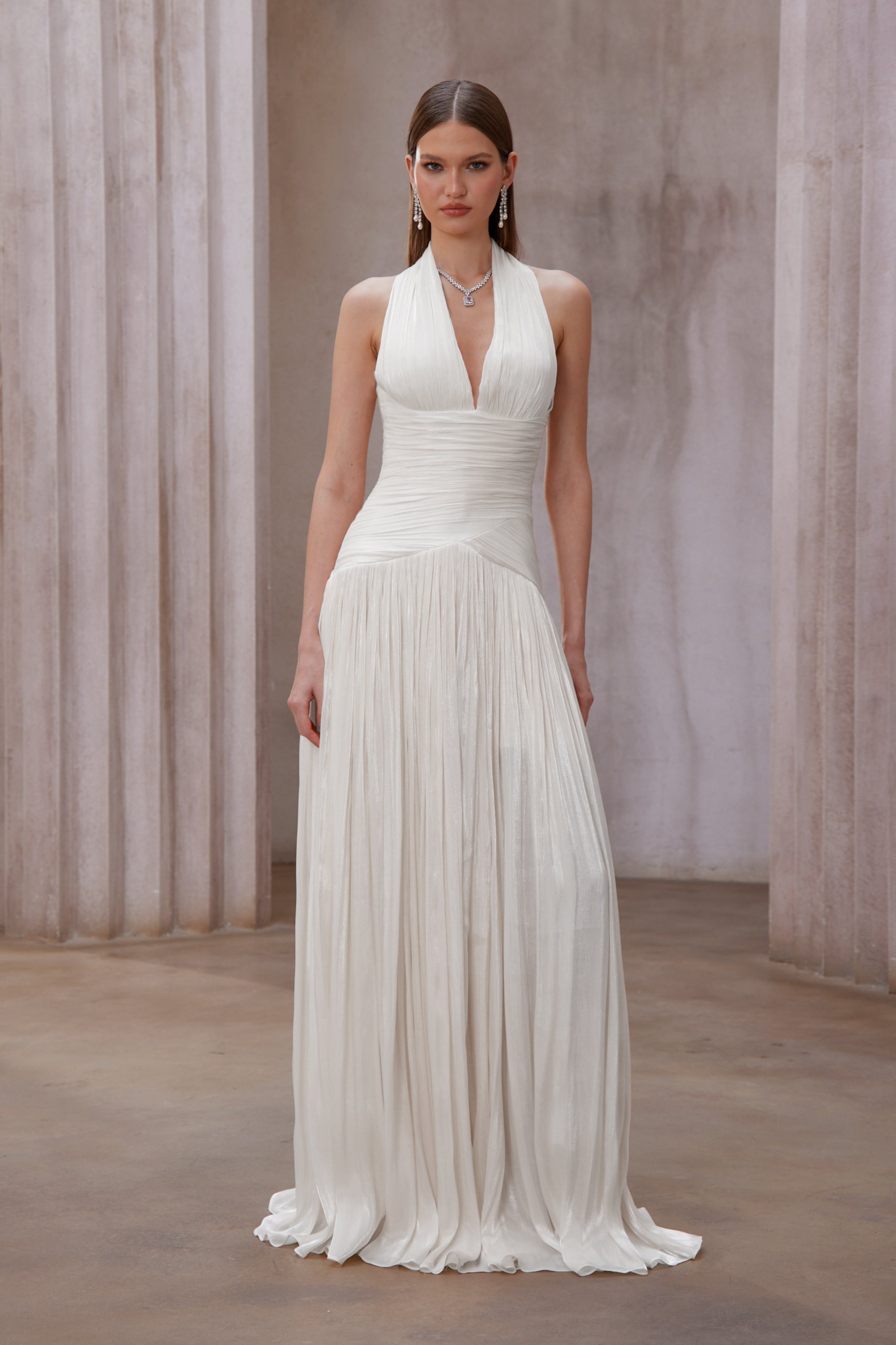uranie mint green gathered maxi dress – Miss Rosier Prom dress