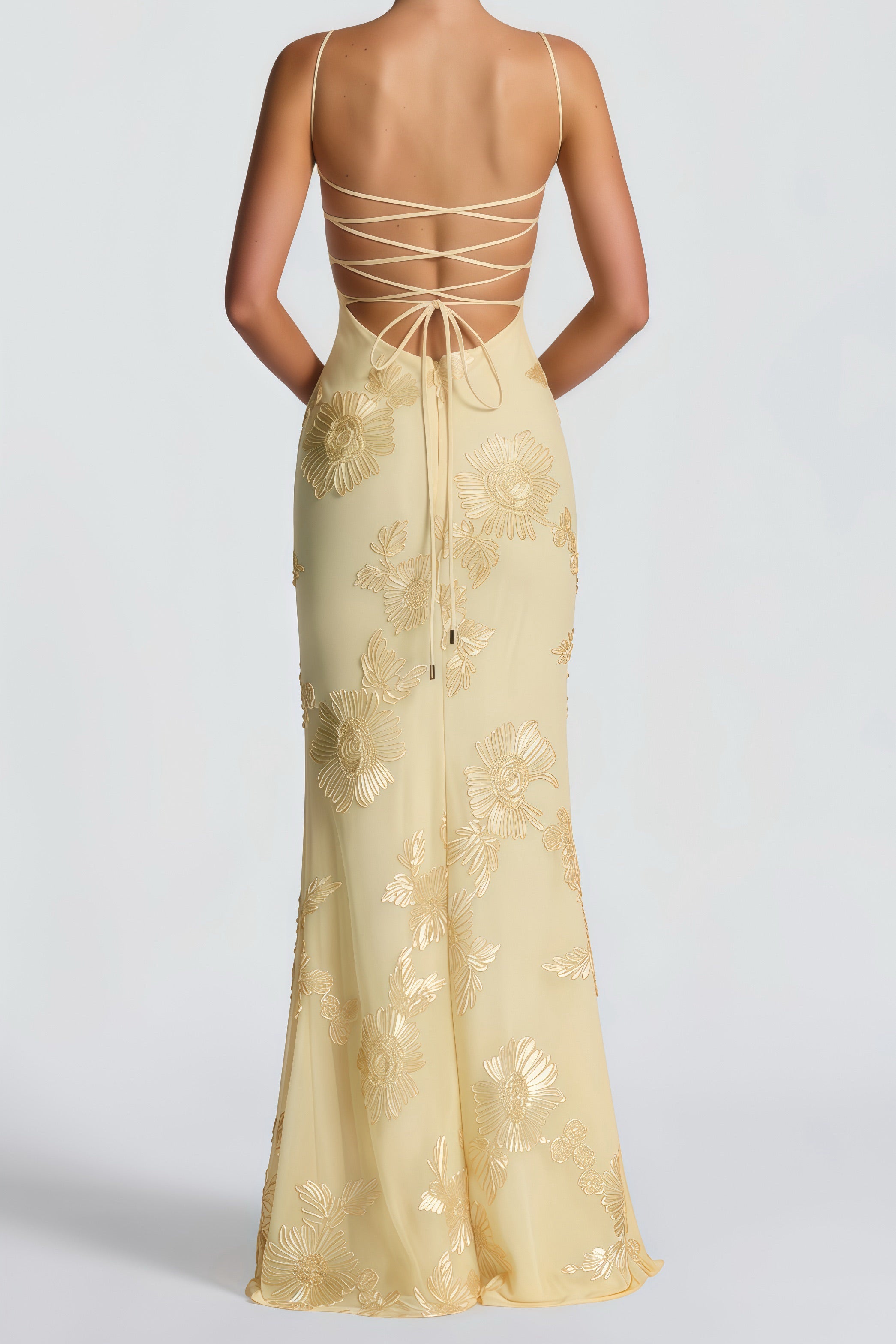 Floral Jacquard Corset Maxi Dress